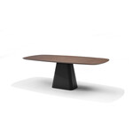 RV Design Basic eetkamertafel Deens Ovaal 220X110 HPL1 Ferro Brons+TM05