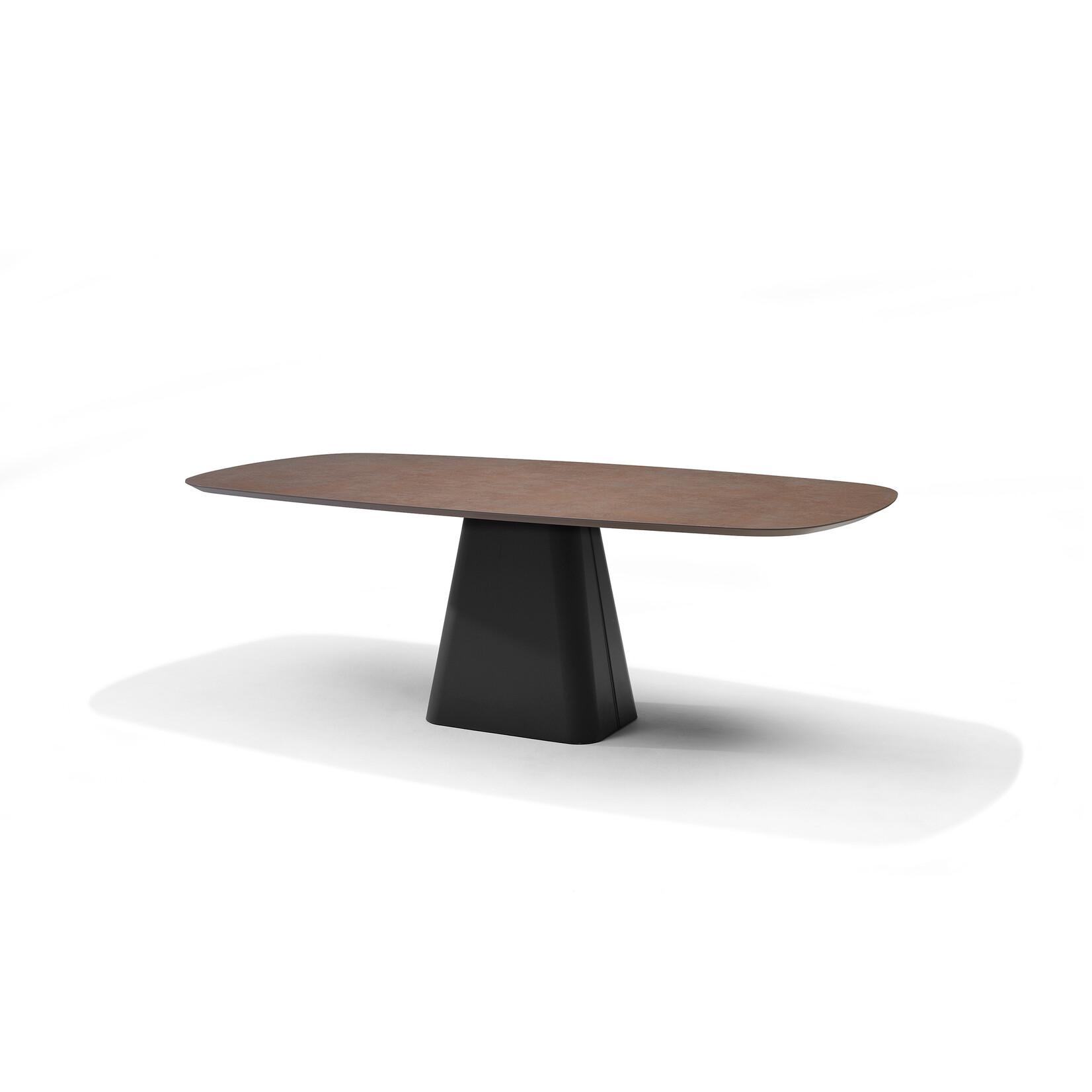 RV Design Basic eetkamertafel Deens Ovaal 220X110 HPL1 Ferro Brons+TM05