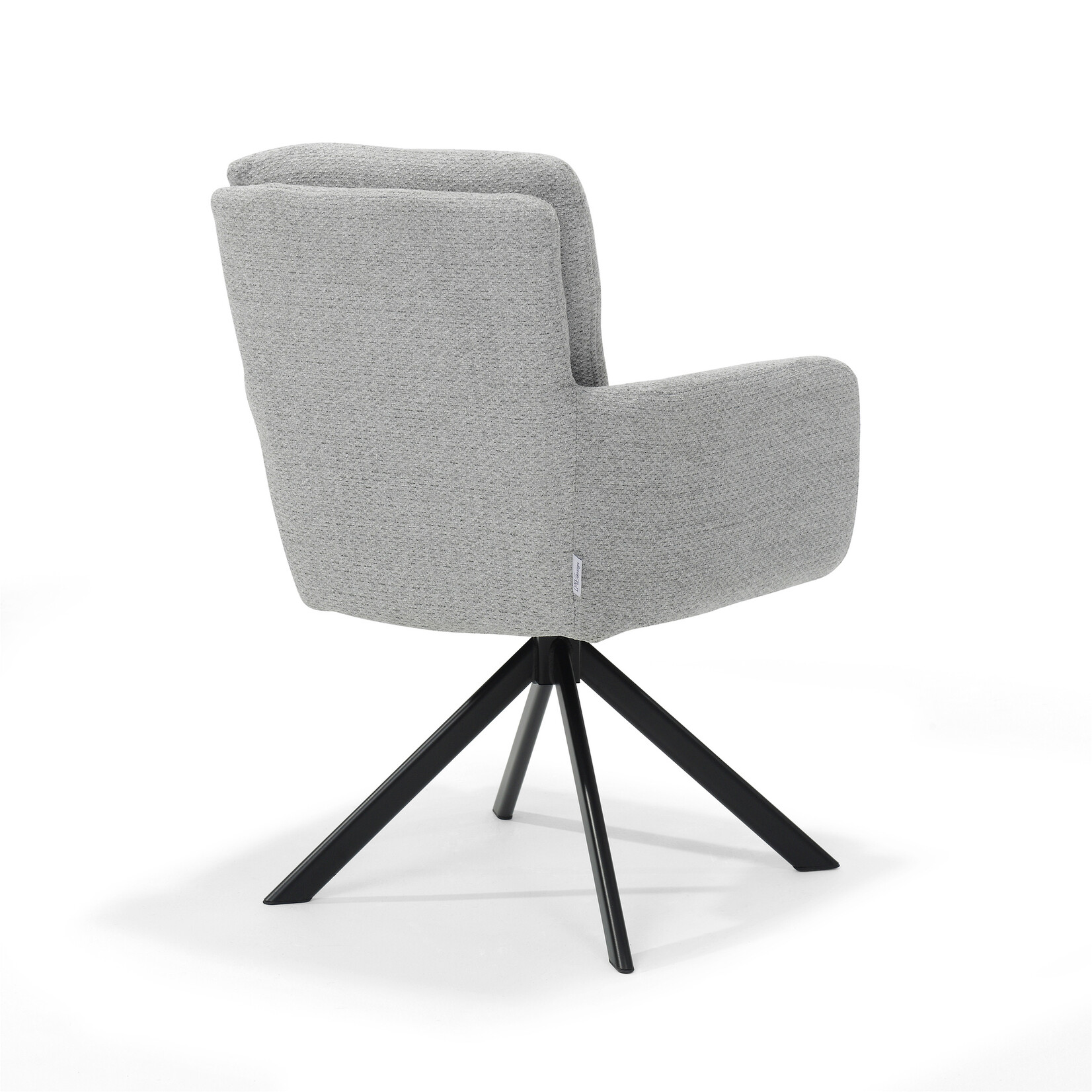RV Design Fred armstoel - Stof Retro Bliss #83-Grijs - draaivoet 180 zwart