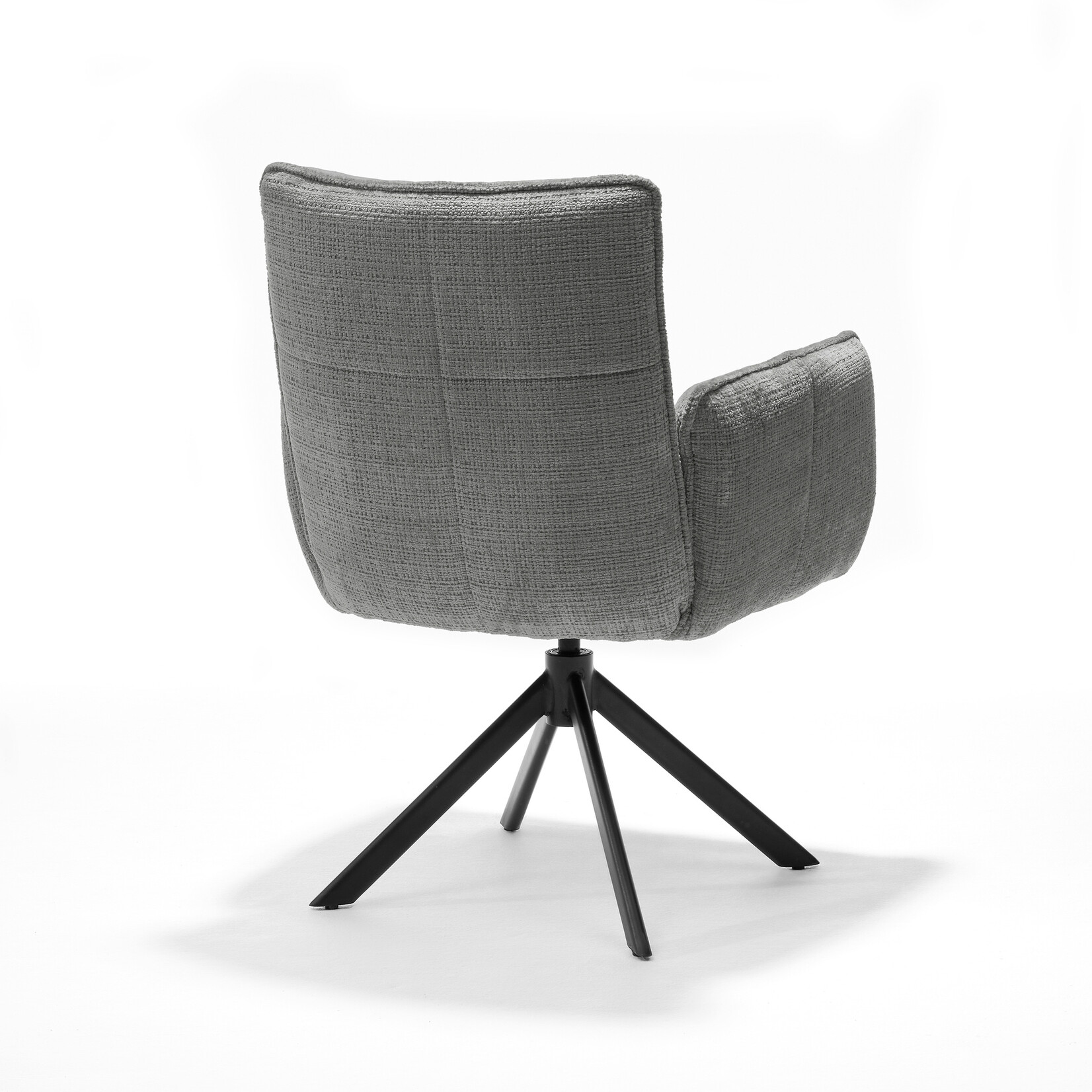 RV Design Nova armstoel Stof Cremona #85 Licht Grijs - 360 Draaibaar frame zwart A360