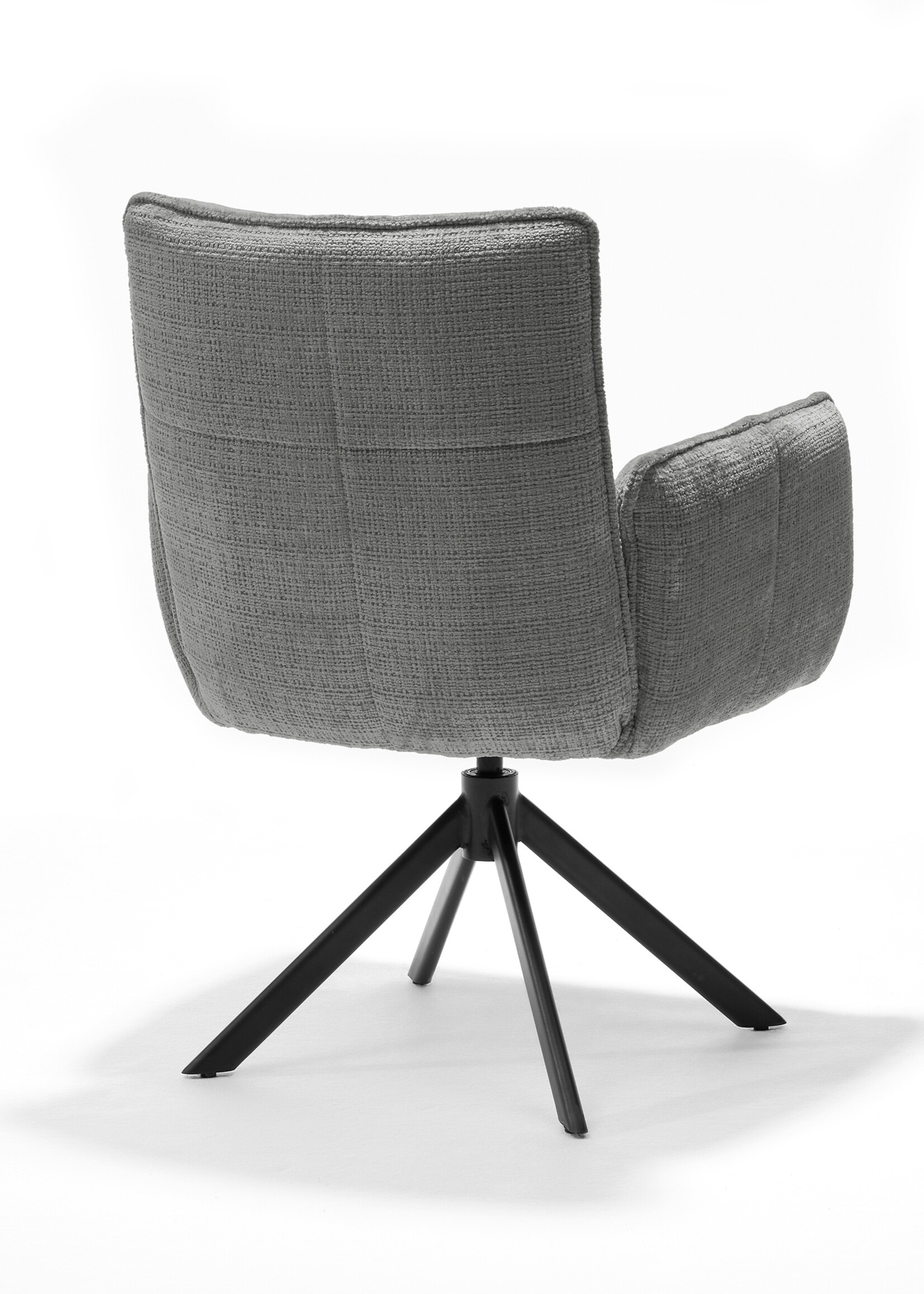 RV Design Nova armstoel Stof Cremona #85 Licht Grijs - 360 Draaibaar frame zwart A360