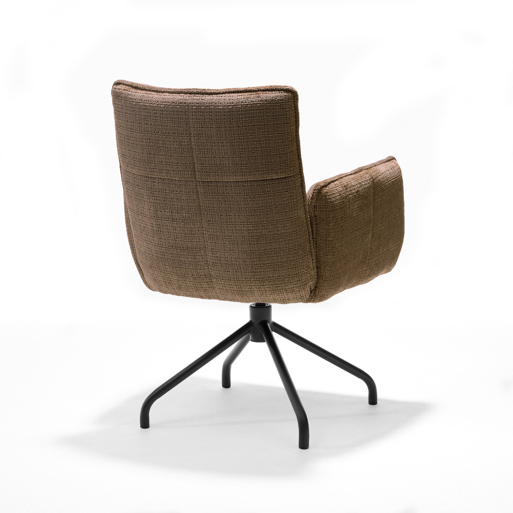 RV Design Nova armstoel Stof Cremona #18 Taupe - 360 Draaibaar frame zwart P14