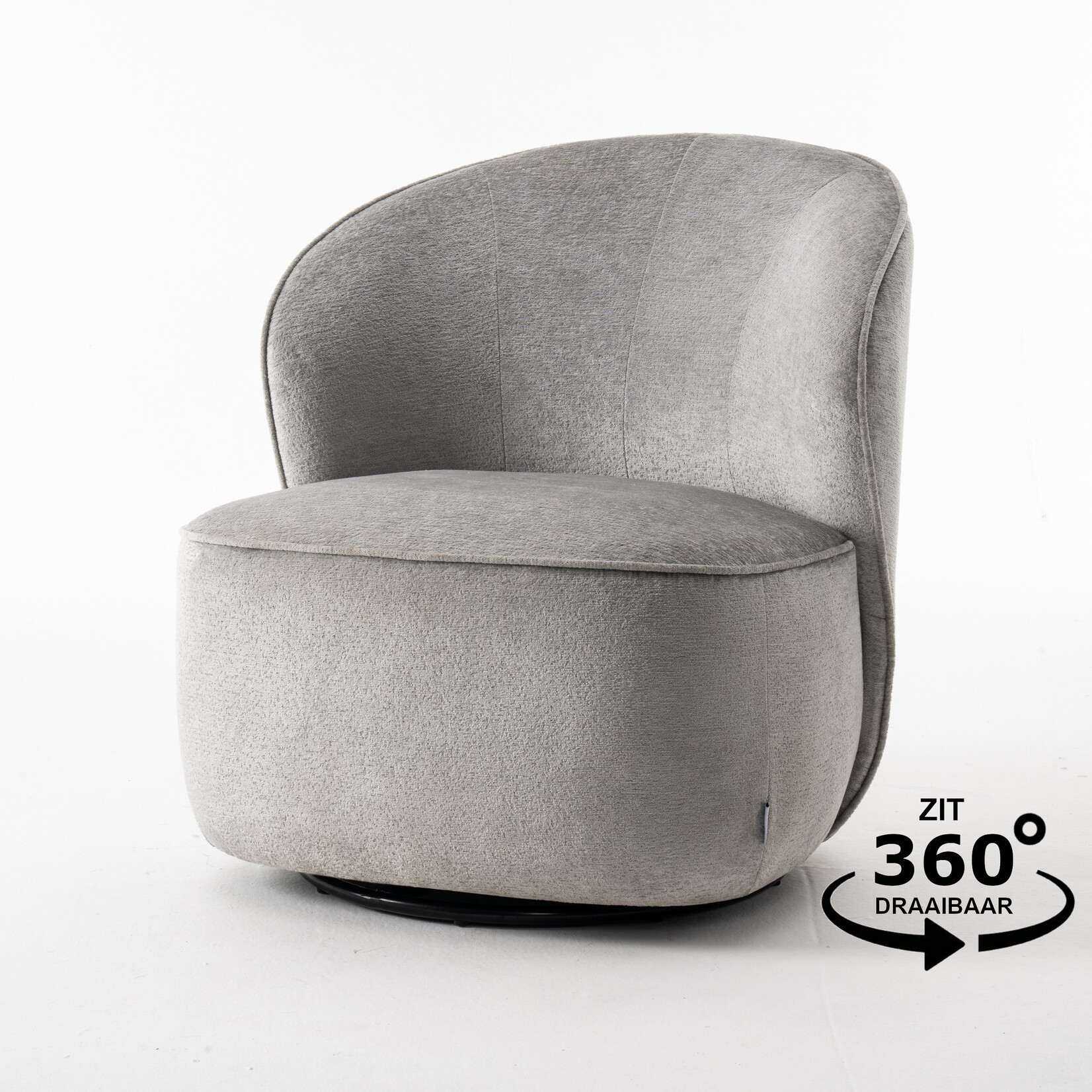 RV Design Sammy Draaifauteuil Stof Loris #08 Grey
