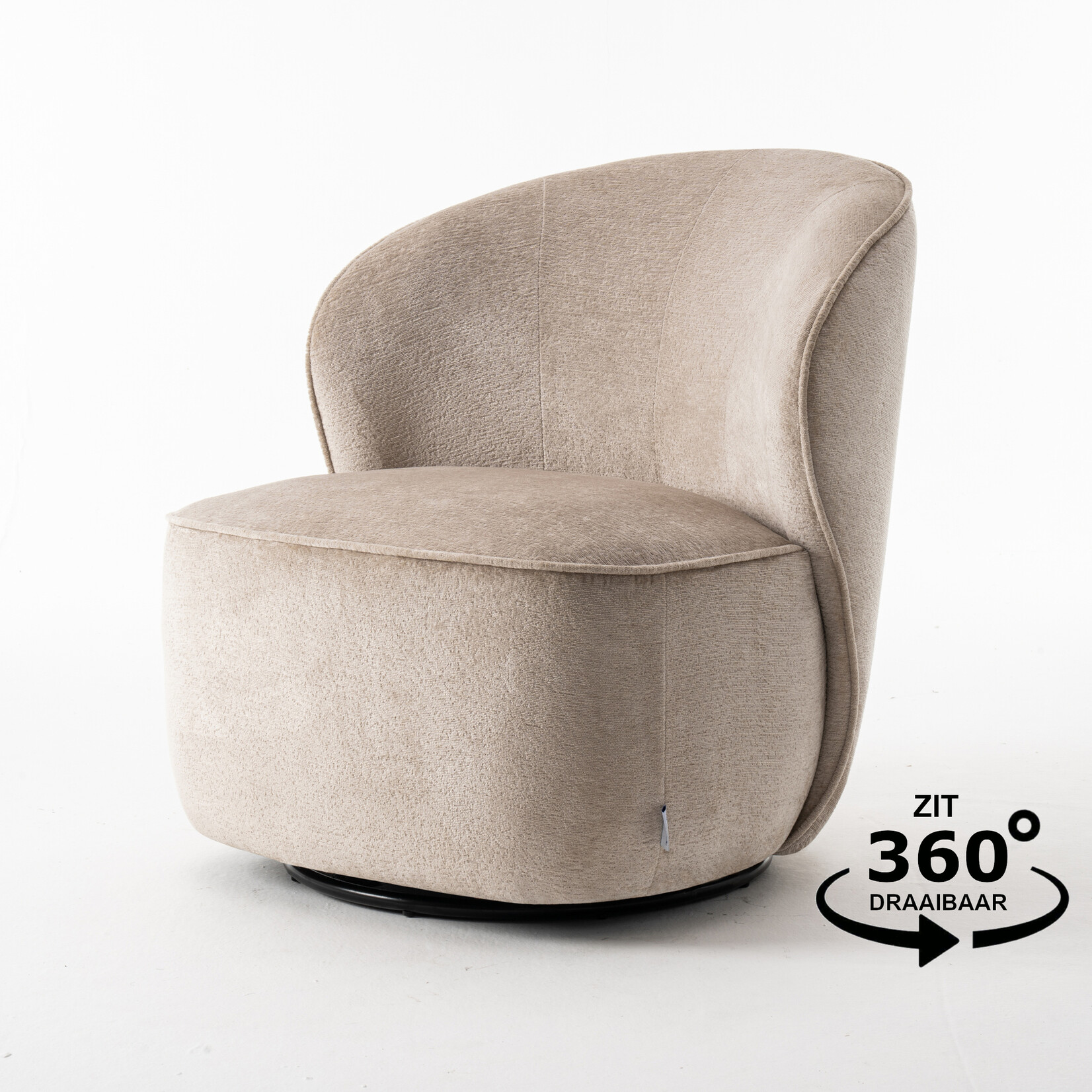 RV Design Sammy Draaifauteuil Stof Loris #05 Beige