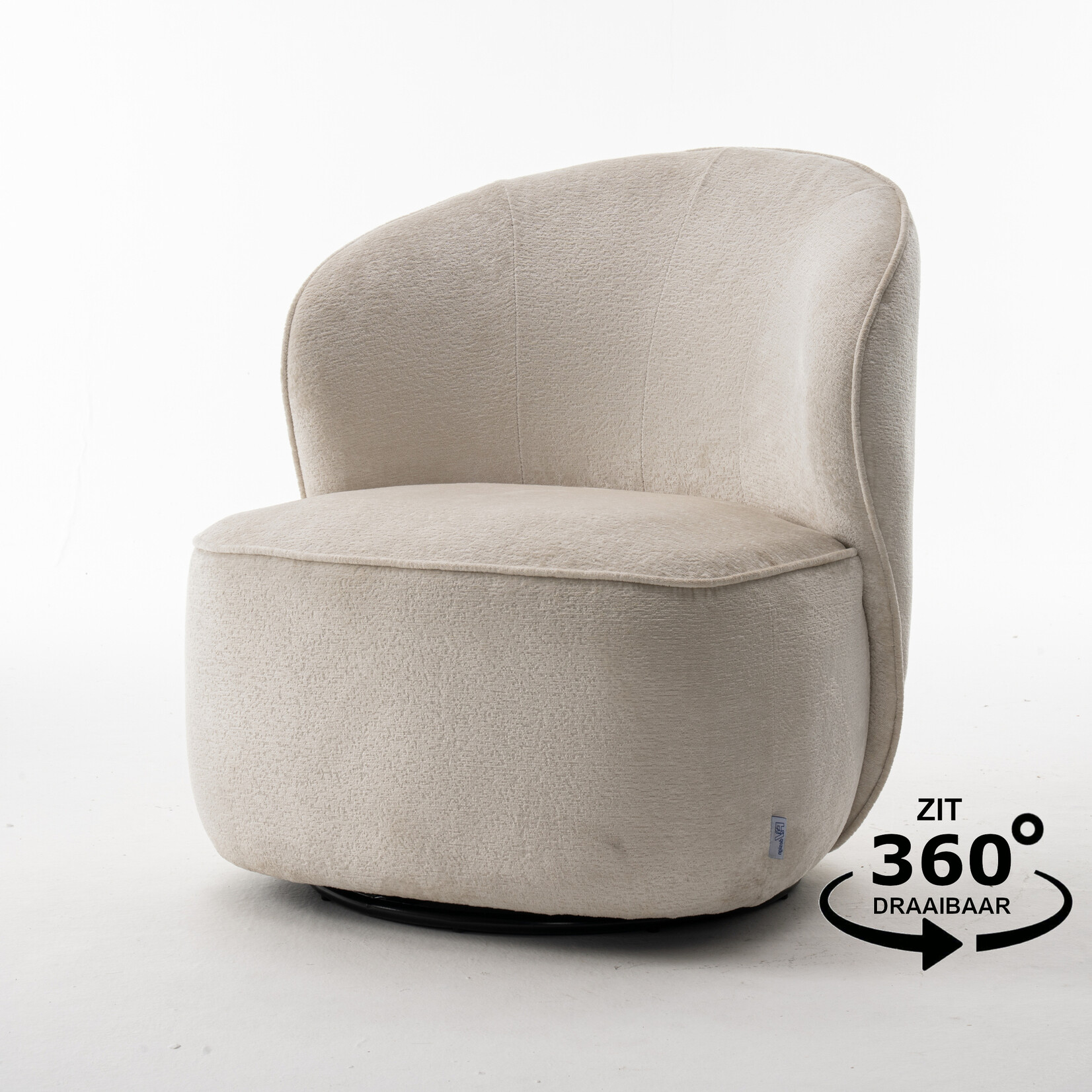RV Design Sammy Draaifauteuil Stof Loris #01 Cream