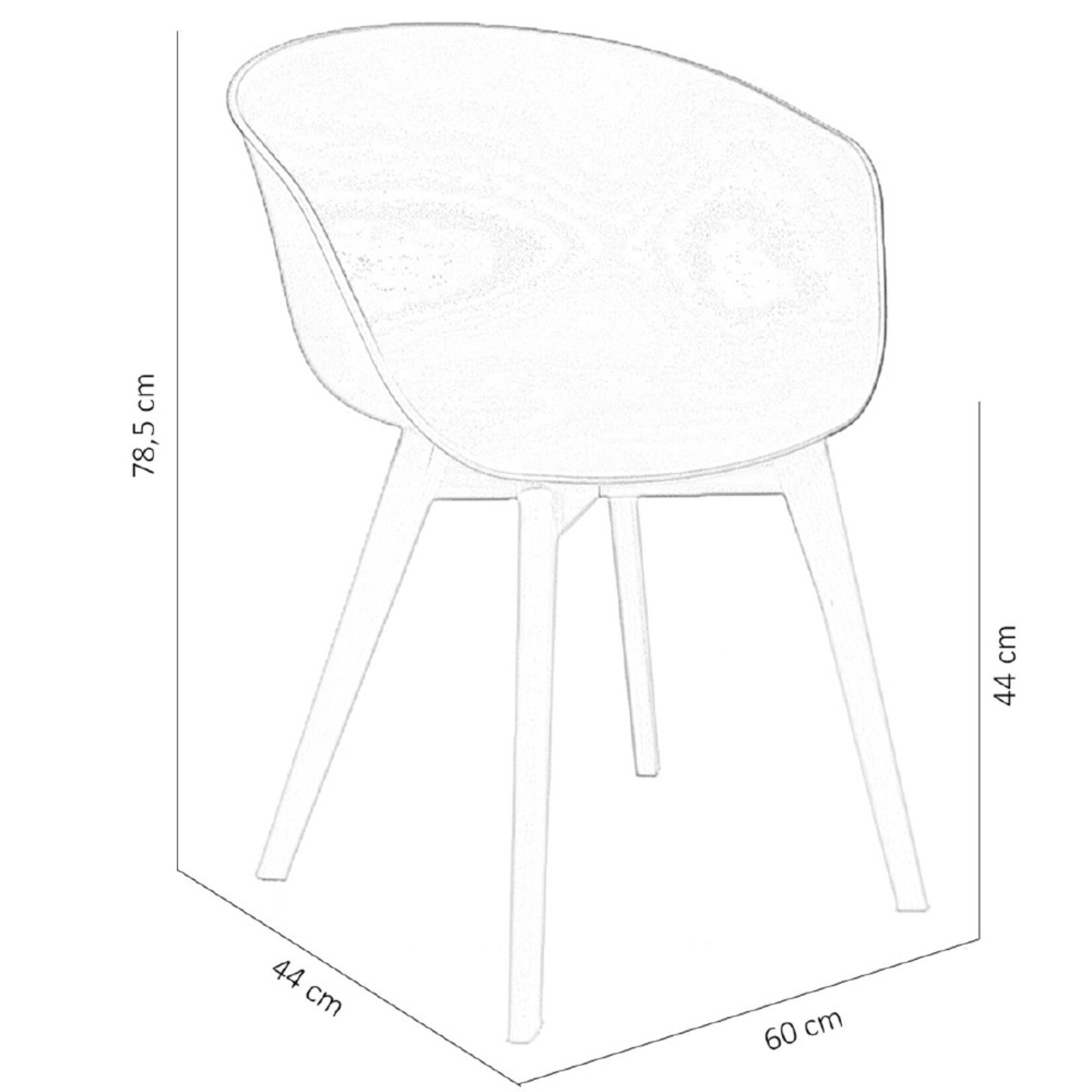 Dimehouse Stoel Noan zwart