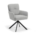 RV Design Fred armstoel - Stof Retro Bliss #83-Grijs - draaivoet 180 zwart