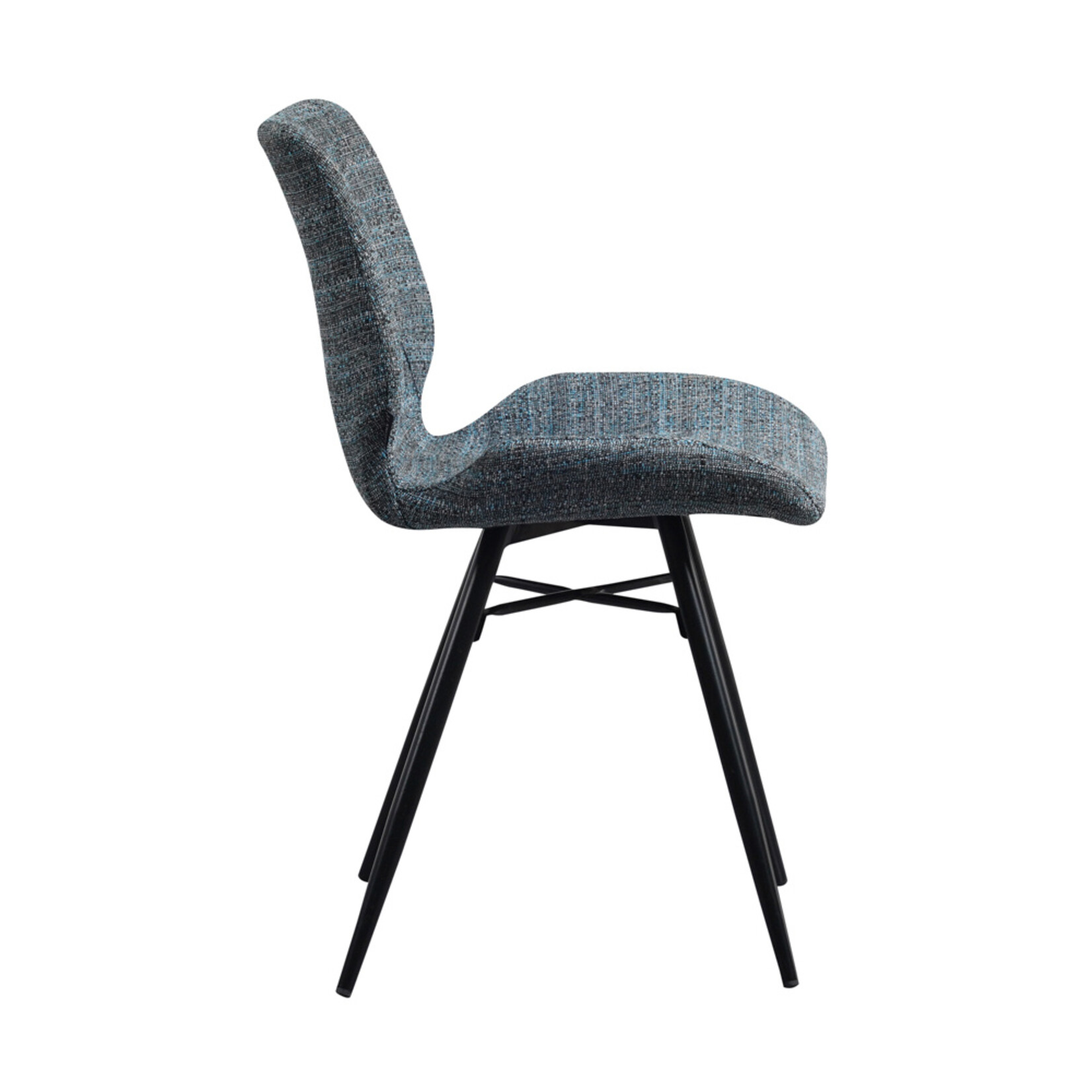 DMW Stoel Barron blauw chenille