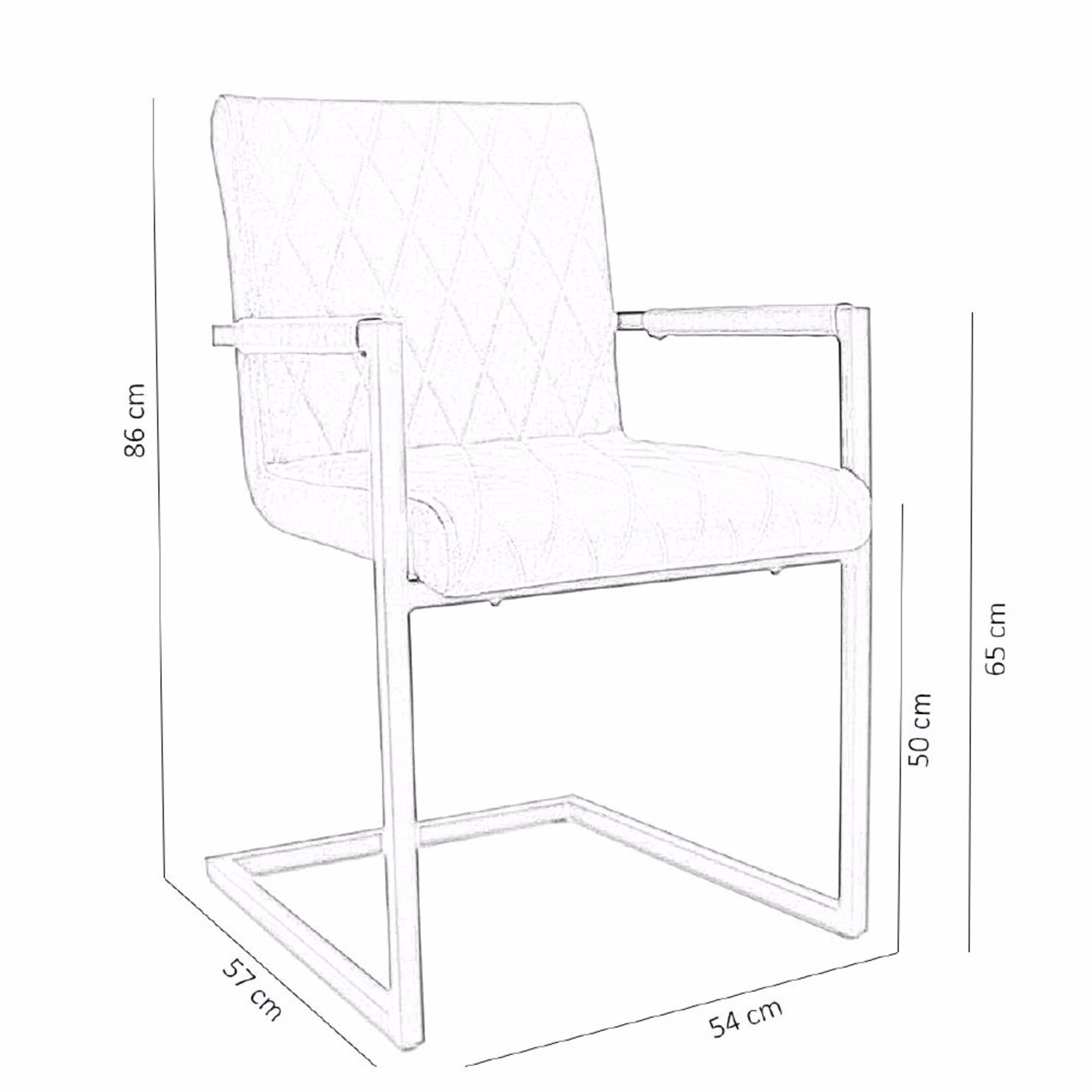 Dimehouse Stoel Rombo cognac