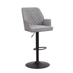 DMW Barkruk Donny lichtgrijs chenille