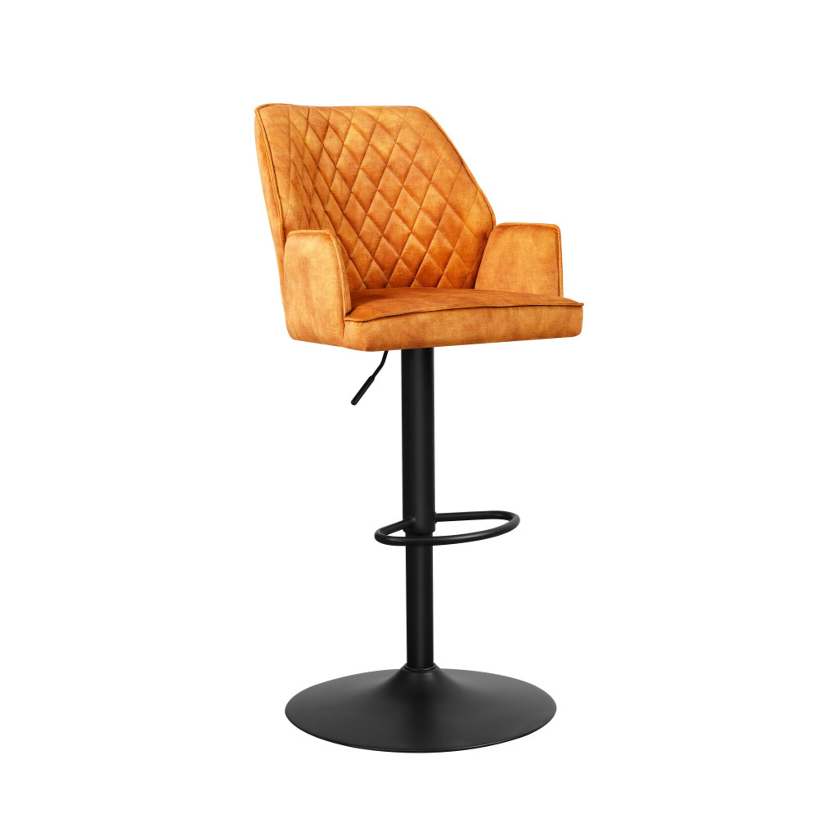 DMW Barkruk Donny cognac velvet
