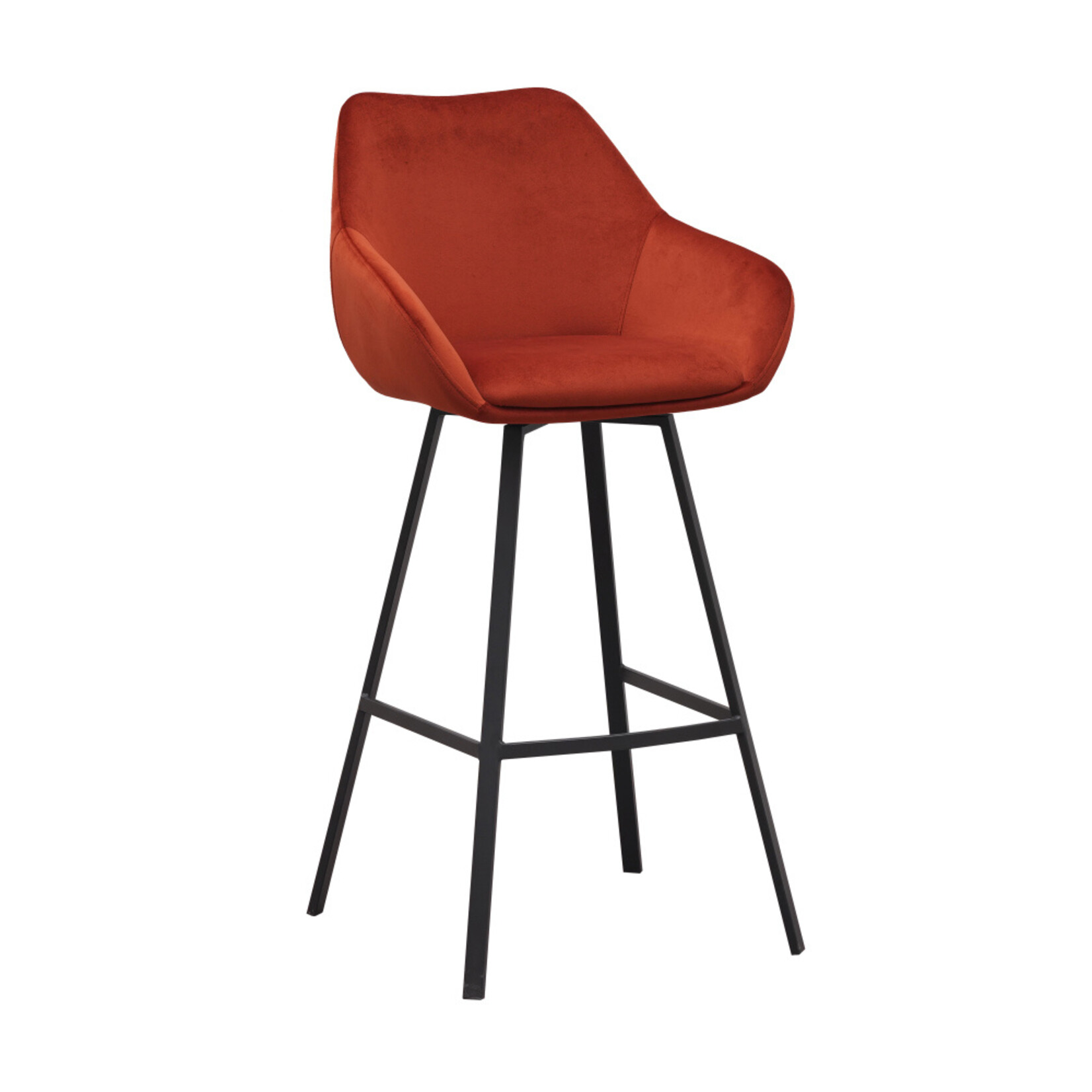 DMW Barkruk Casper koper velvet