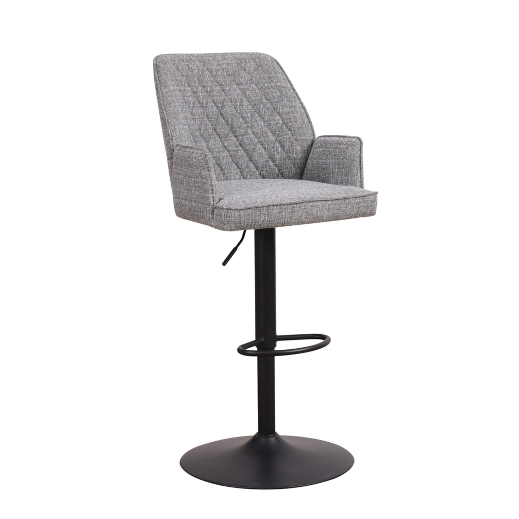 DMW Barkruk Donny lichtgrijs chenille