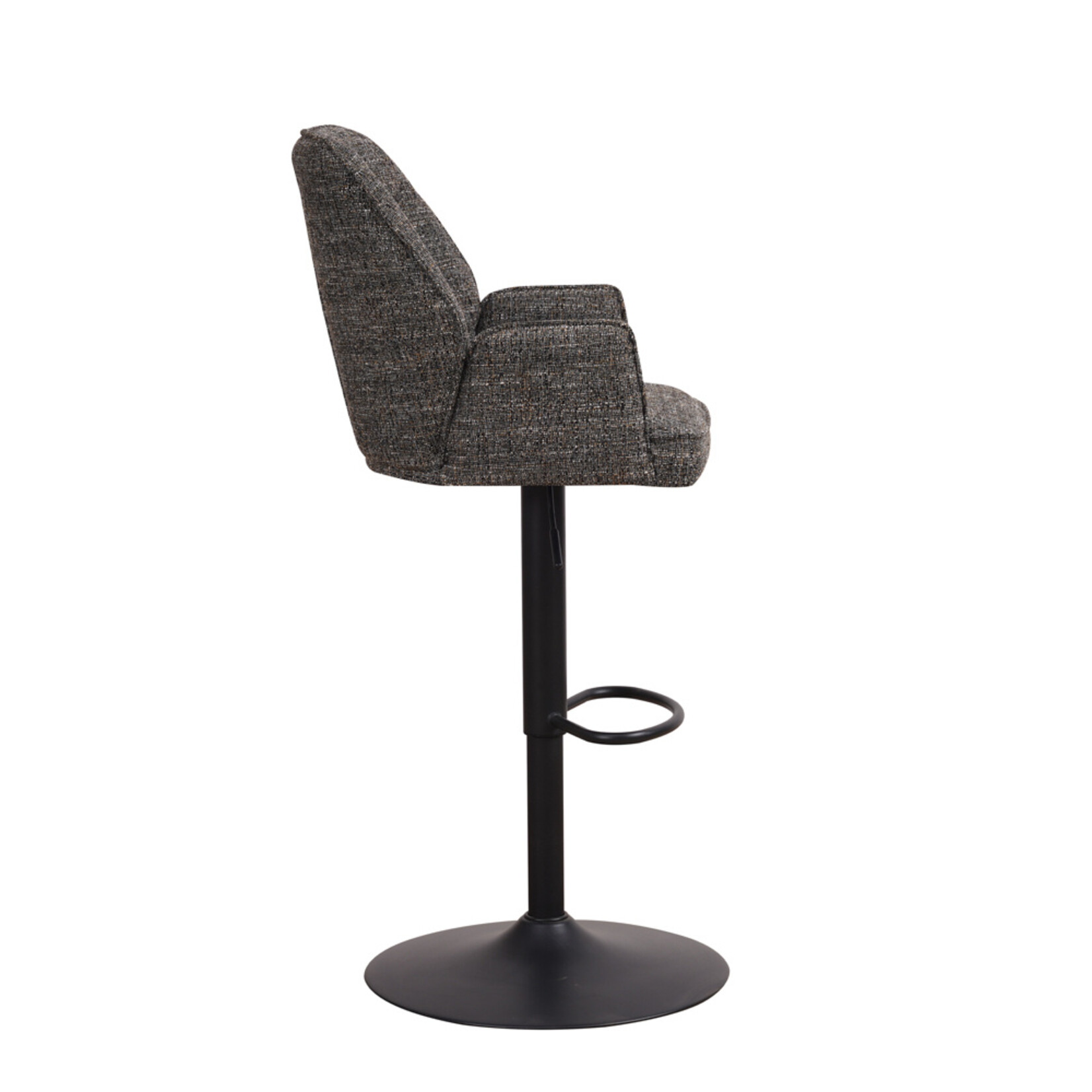 DMW Barkruk Donny donkergrijs chenille