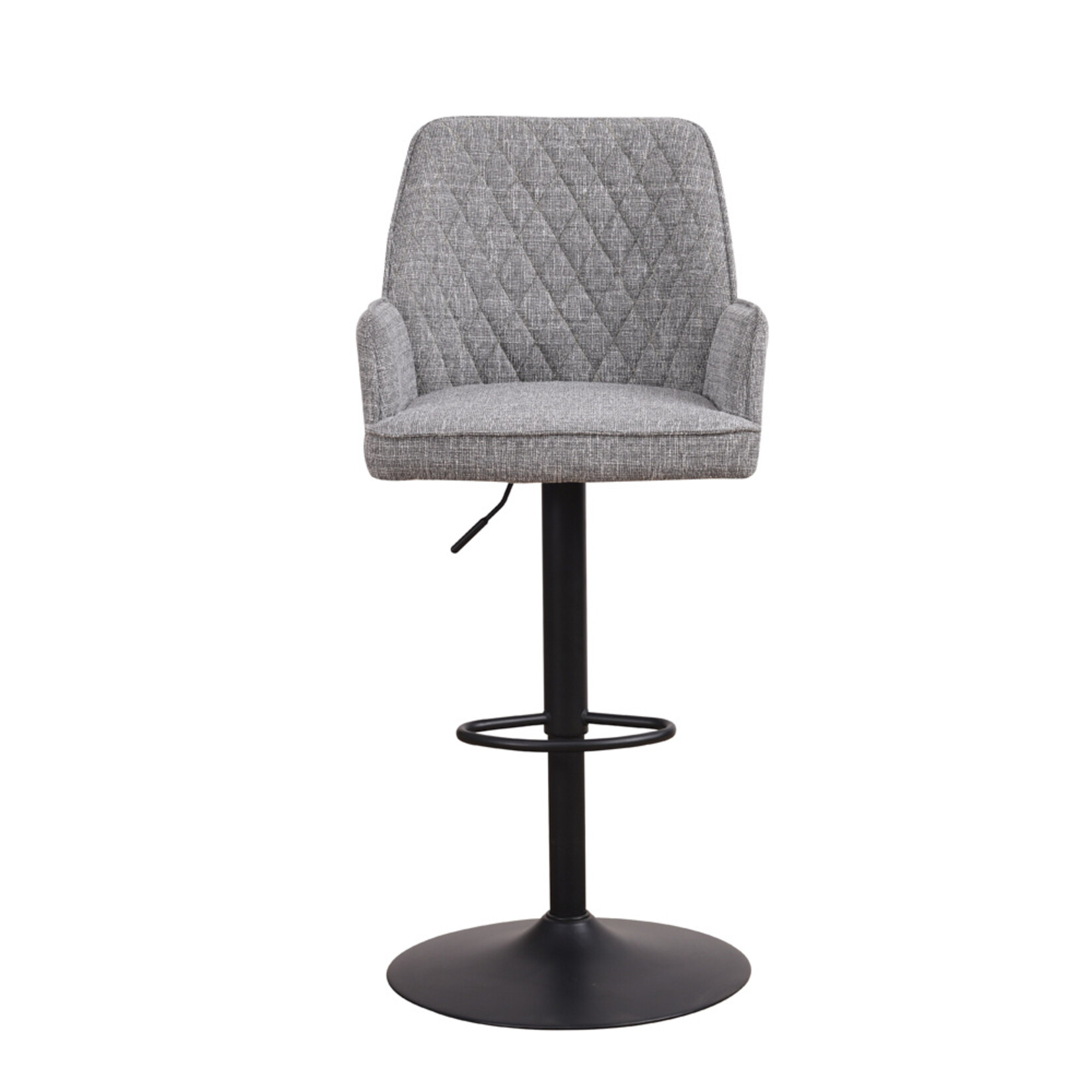 DMW Barkruk Donny lichtgrijs chenille