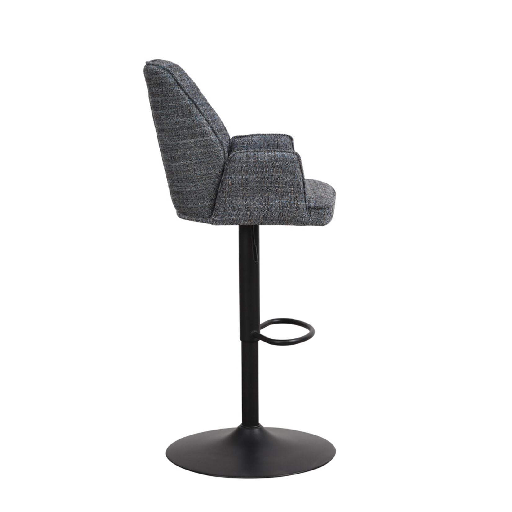 DMW Barkruk Donny blauw chenille