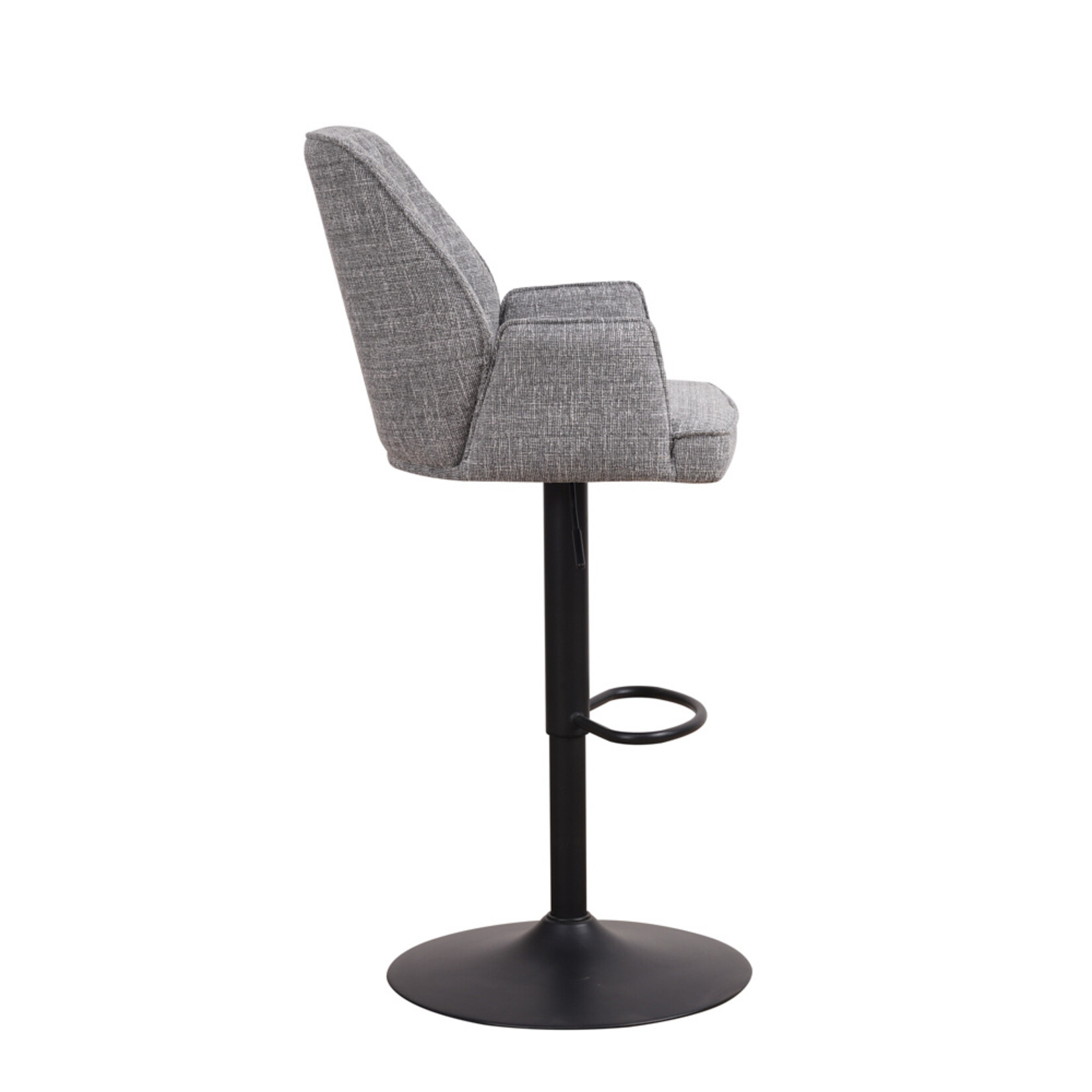 DMW Barkruk Donny lichtgrijs chenille