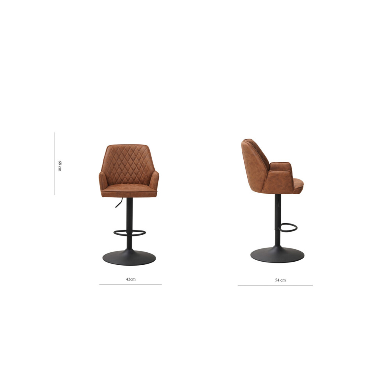 DMW Barkruk Donny cognac