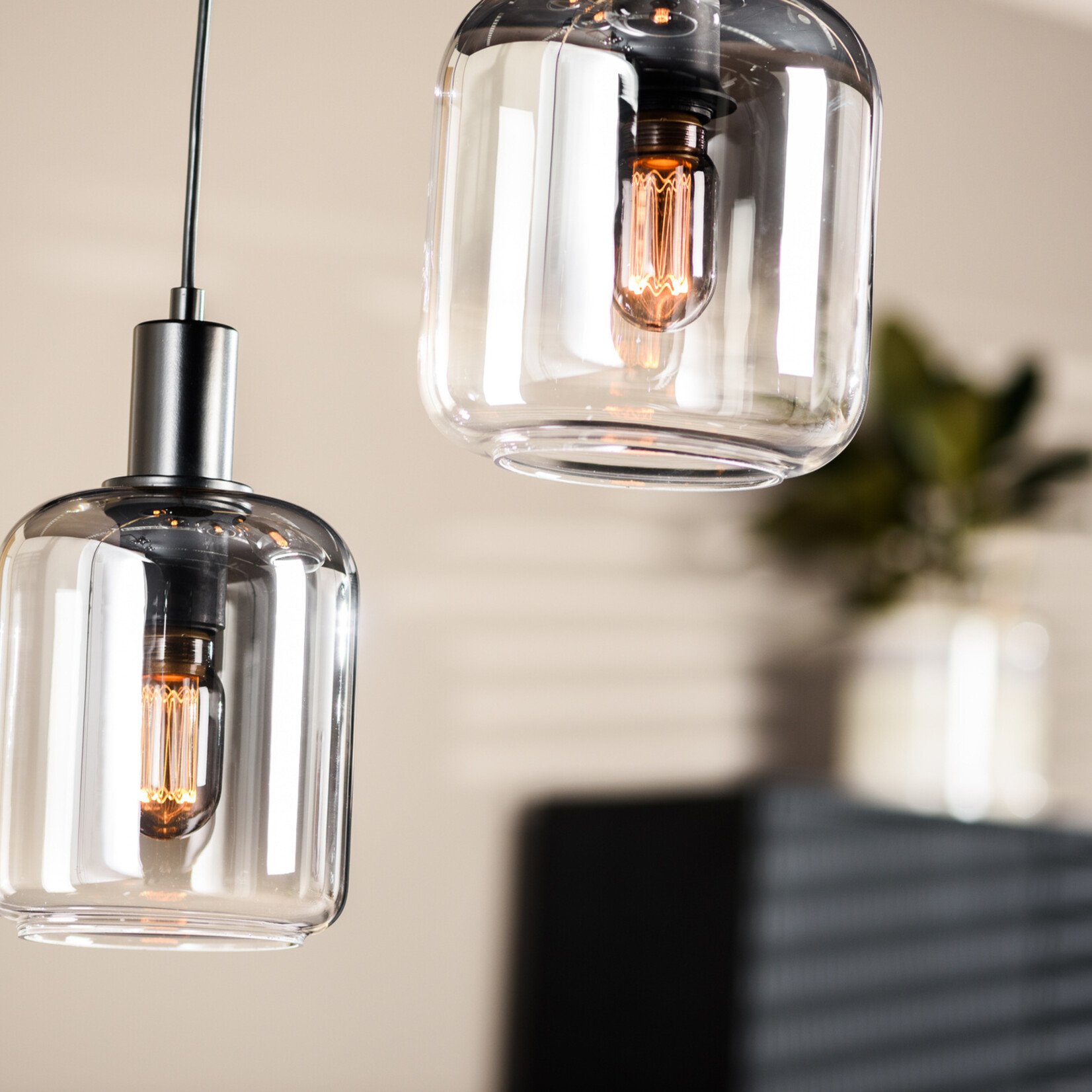 Not available Hanglamp, 5-lichts, H340 smoke glas