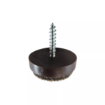 DMW Glijnagel Bruin 20mm met schroef+vilt   4 stuks