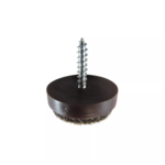DMW Glijnagel Bruin 20mm met schroef+vilt   4 stuks