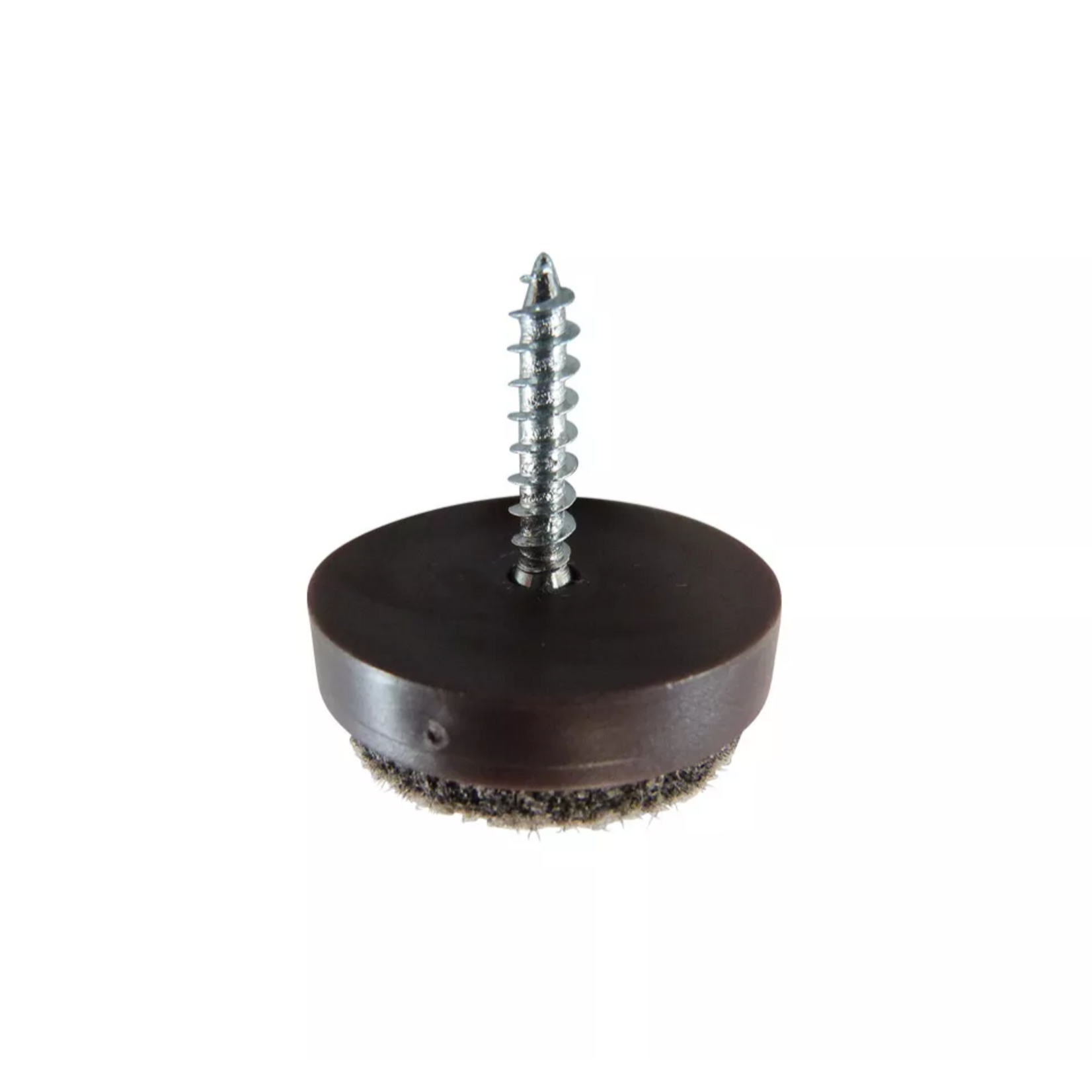 DMW Glijnagel Bruin 20mm met schroef+vilt   4 stuks