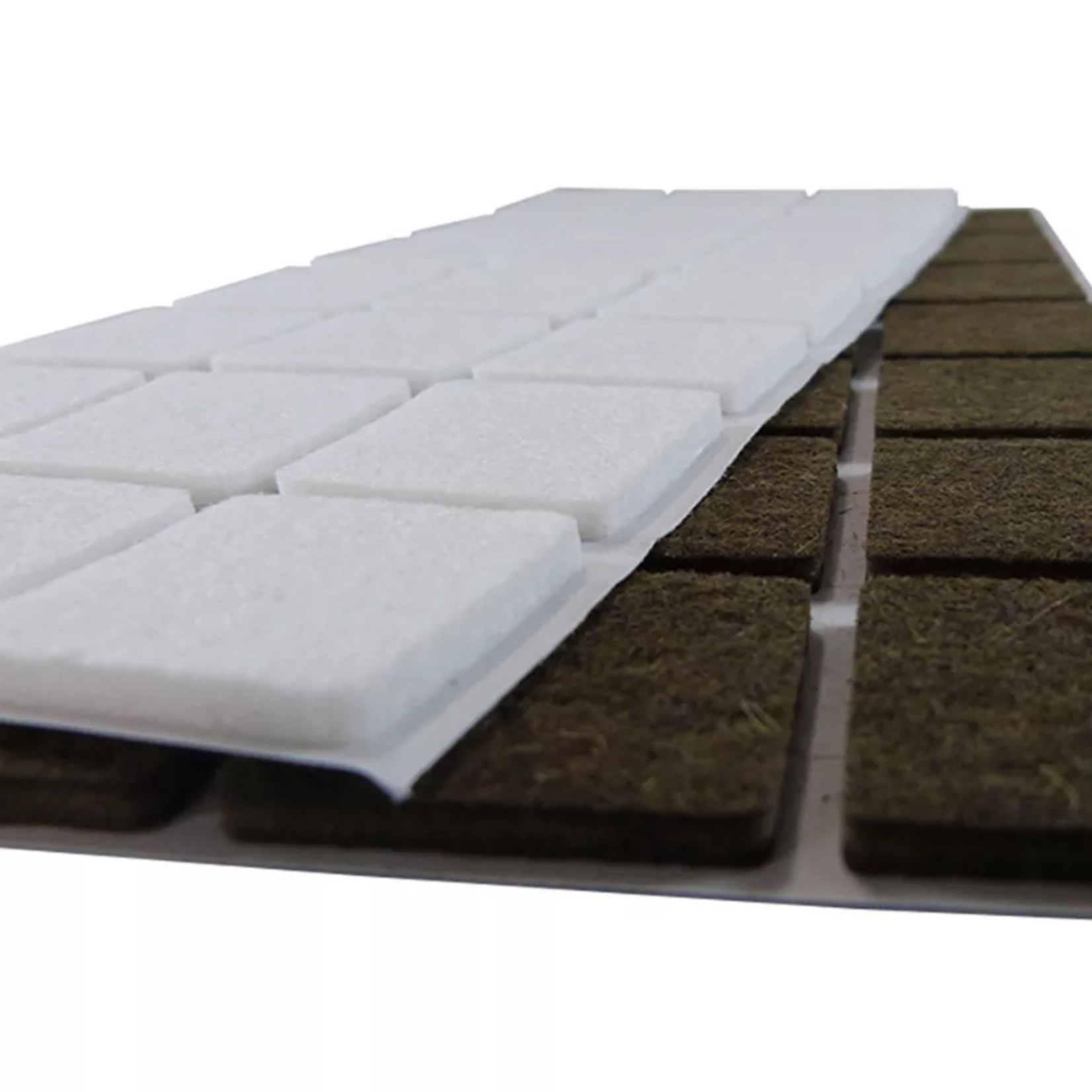 DMW Viltschijfjes 50x50x3.5  Kleur wit 8 per vel  zelfklevend