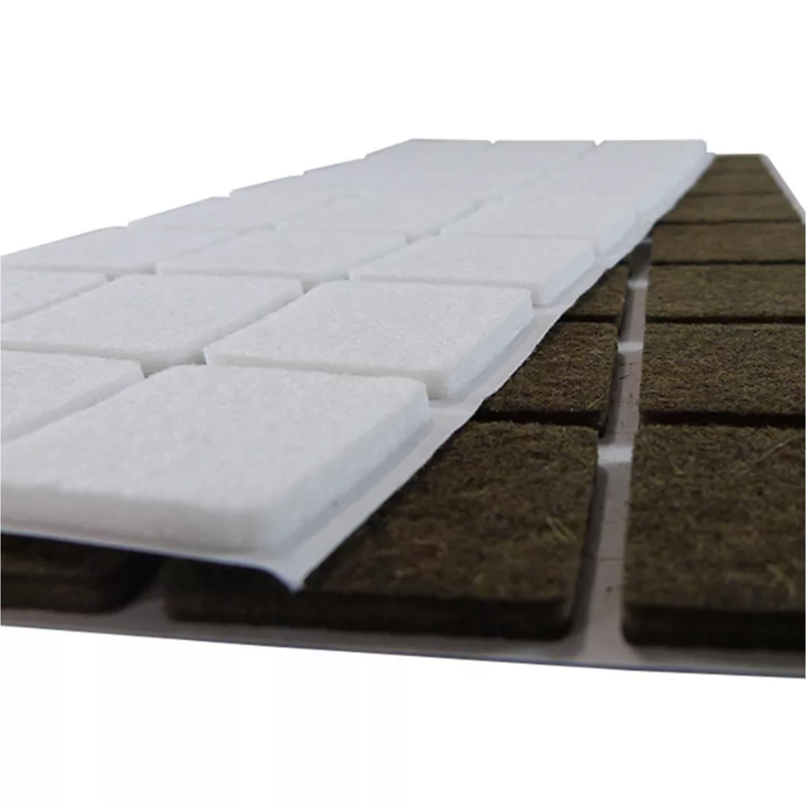 DMW Viltschijfjes 50x50x3.5  Kleur wit 8 per vel  zelfklevend