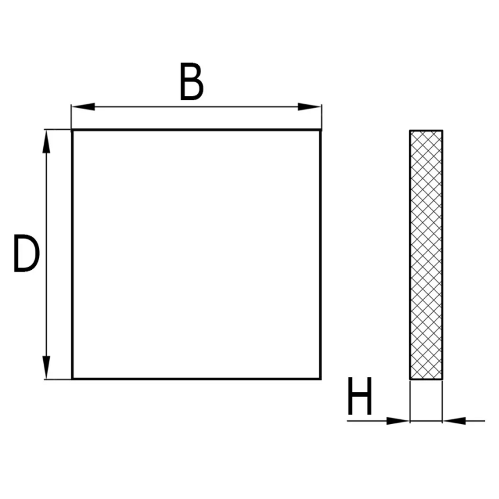 DMW Viltschijfjes 50x50x3.5  Kleur wit 8 per vel  zelfklevend