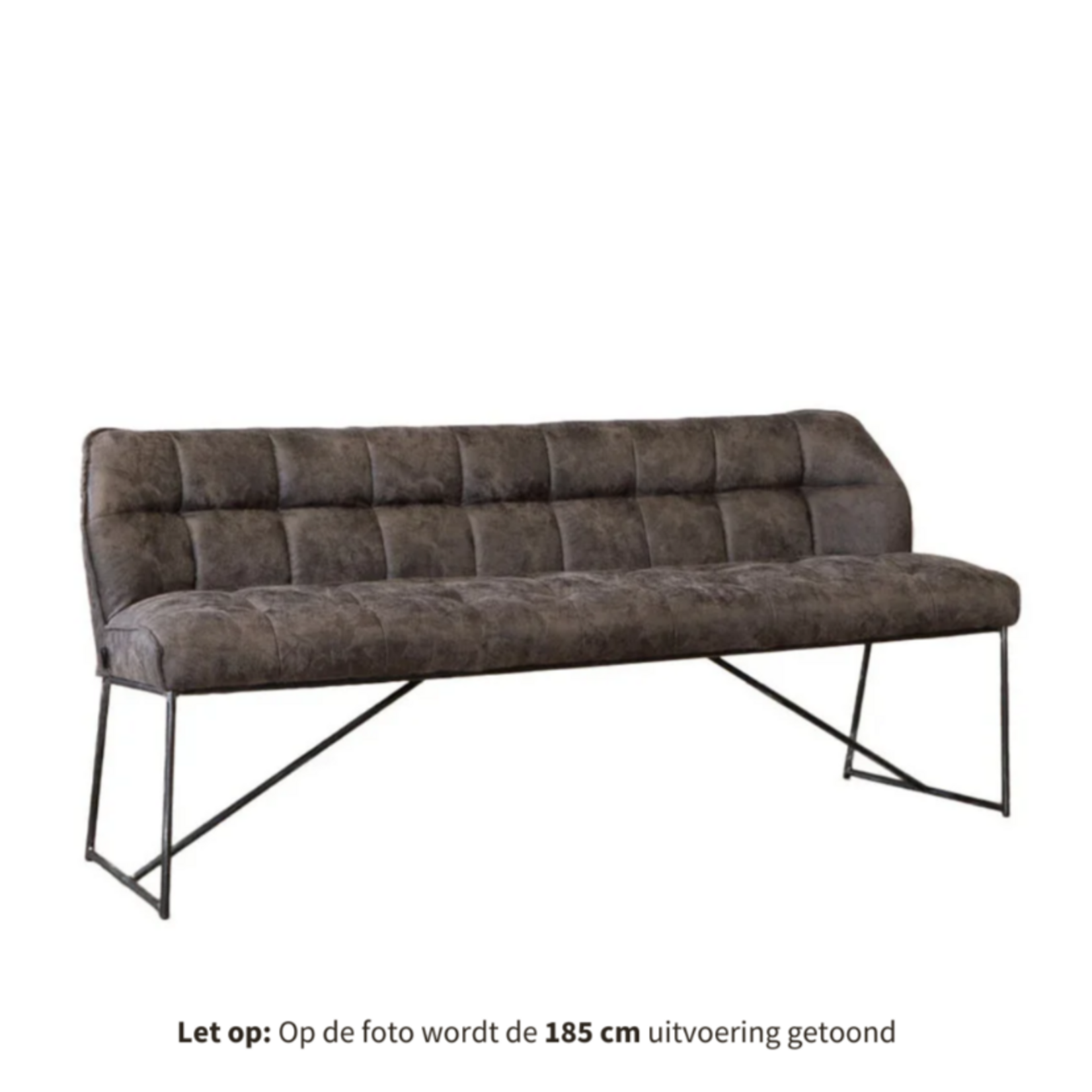 DMW Eetkamerbank microvezel Antraciet 155cm