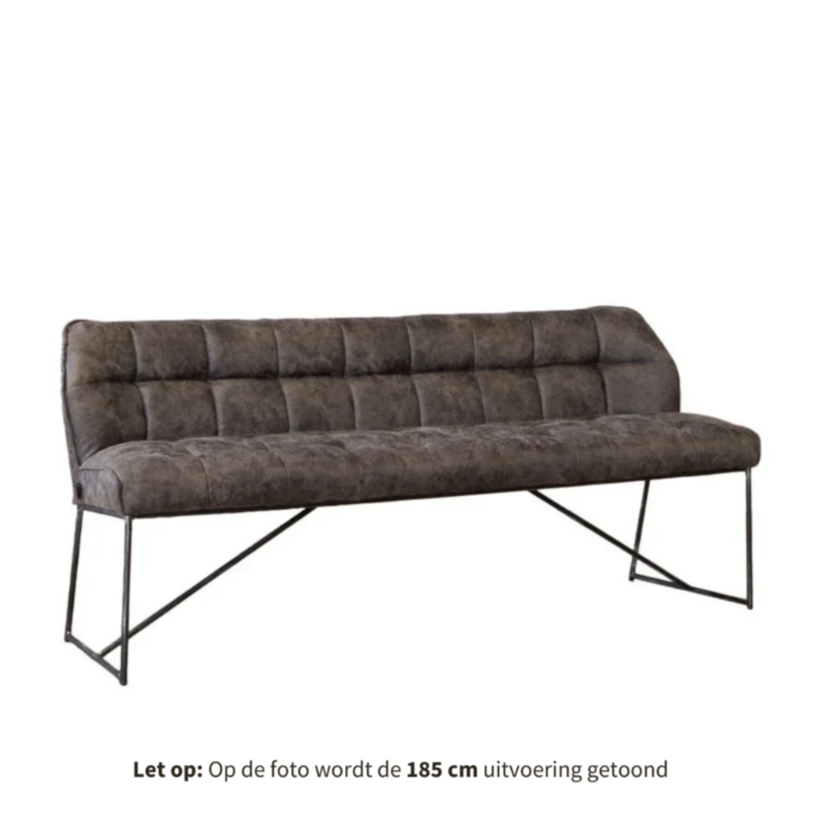 DMW Eetkamerbank microvezel Antraciet 155cm