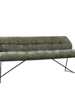 DMW Eetkamerbank microvezel Olijfgroen 155cm