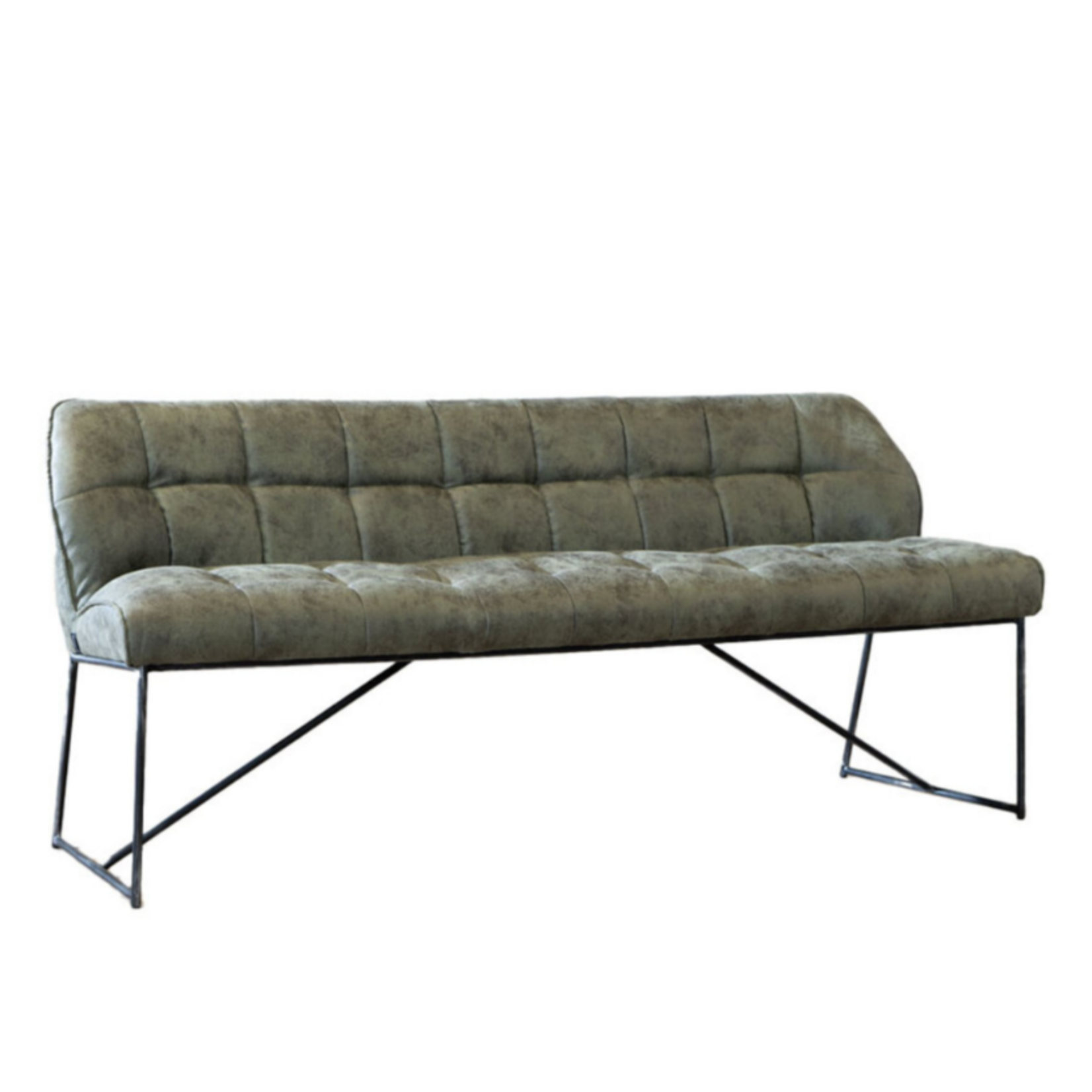 DMW Eetkamerbank microvezel Olijfgroen 155cm