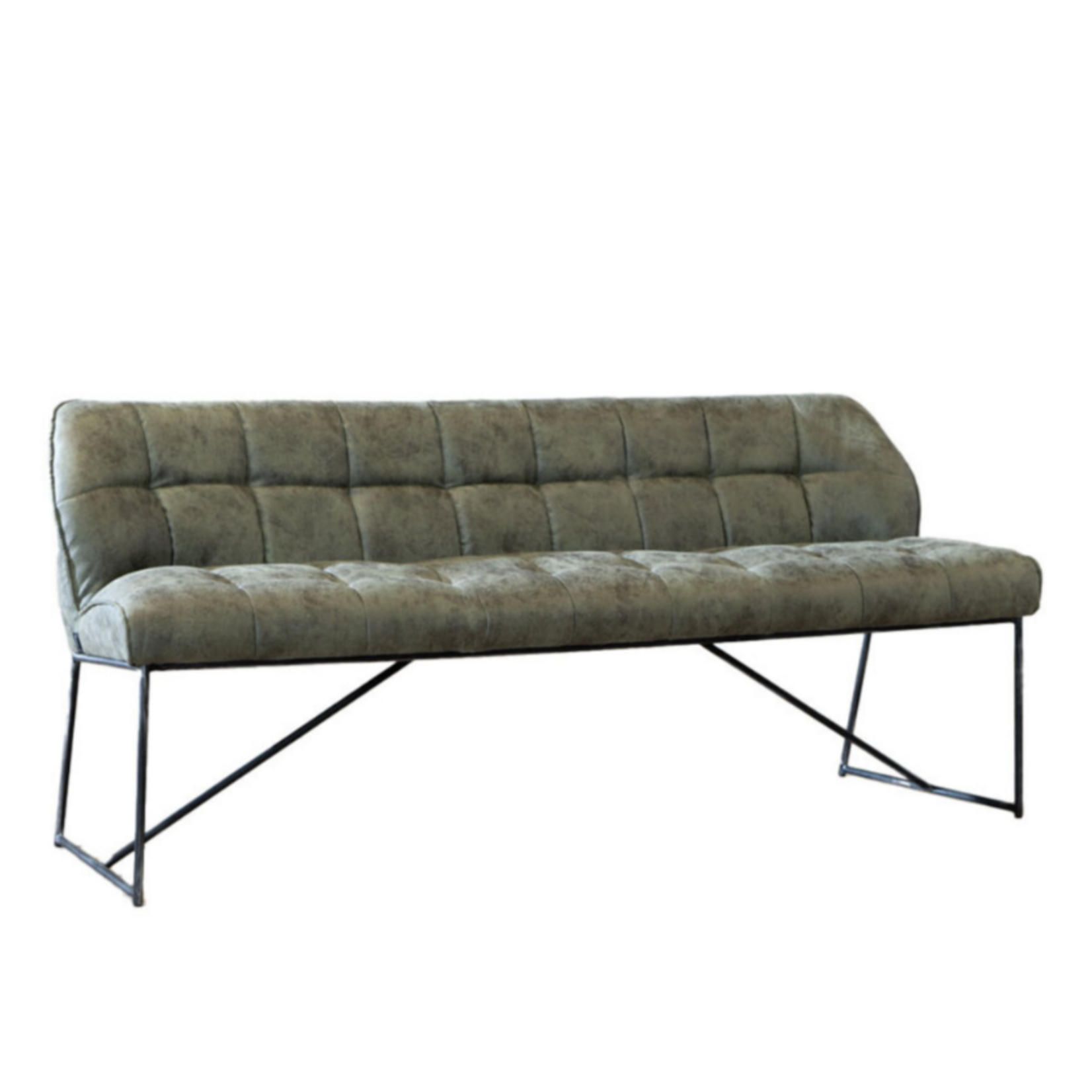 DMW Eetkamerbank microvezel Olijfgroen 155cm