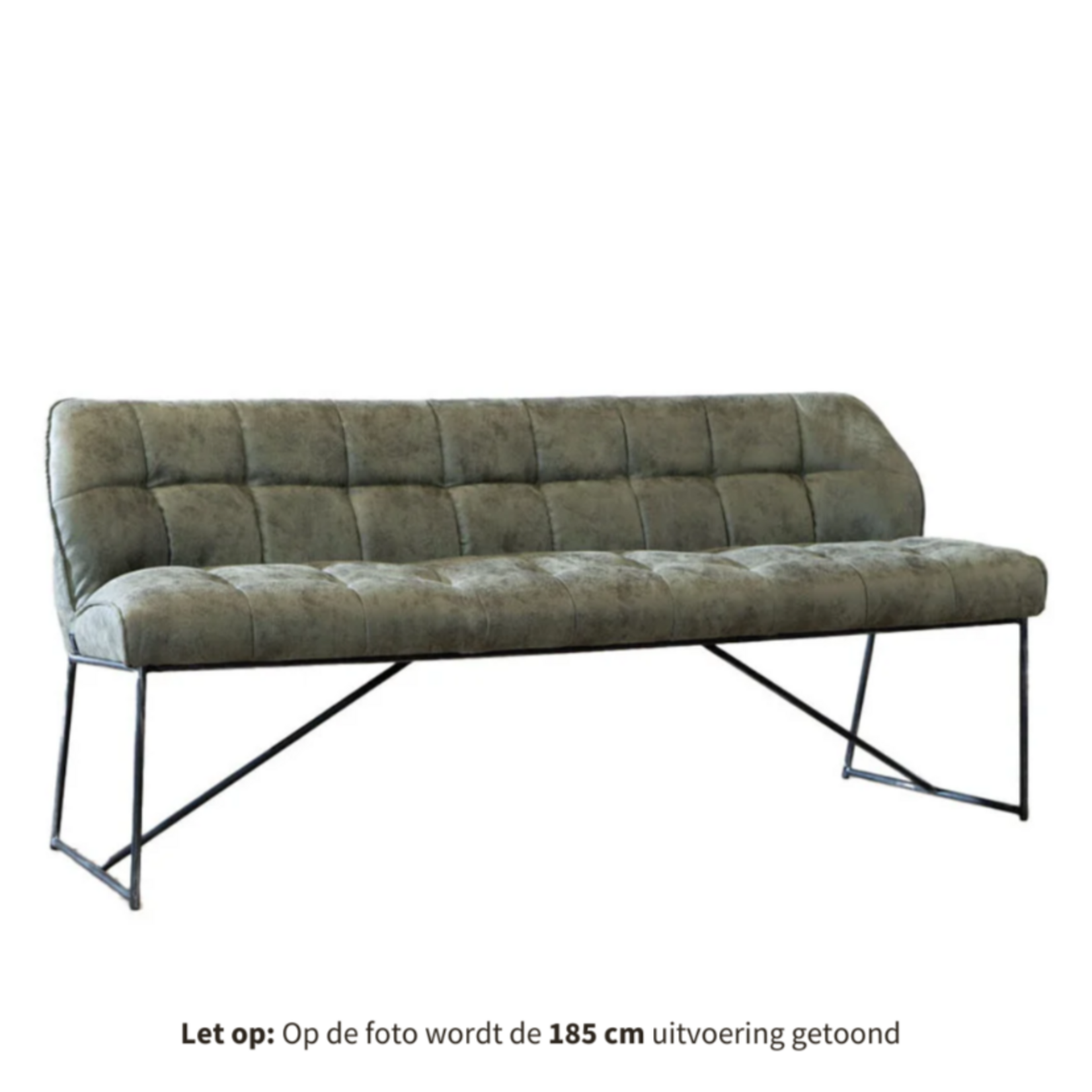 DMW Eetkamerbank microvezel Olijfgroen 155cm