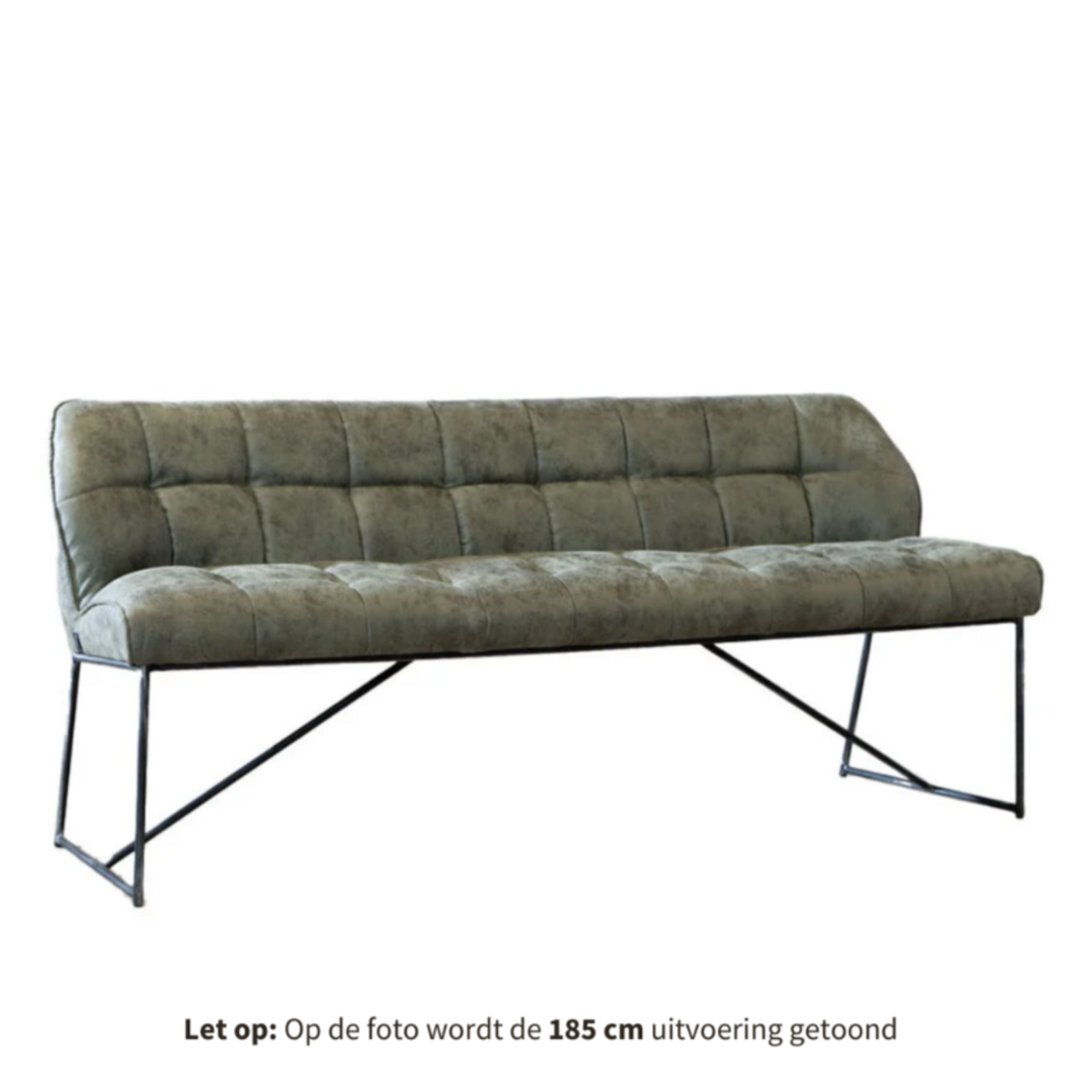 DMW Eetkamerbank microvezel Olijfgroen 155cm