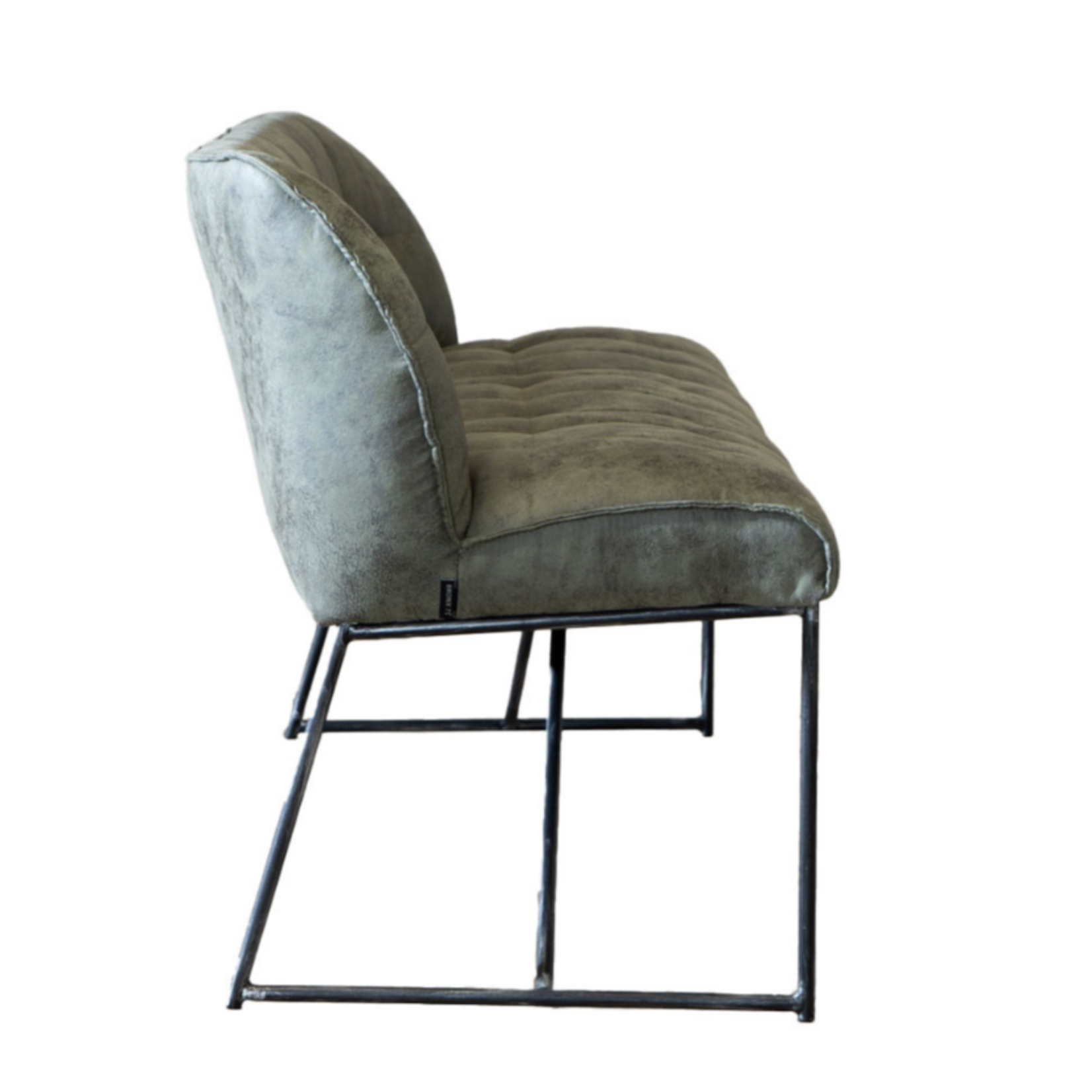 DMW Eetkamerbank microvezel Olijfgroen 155cm