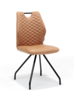 RV Design Stoel Carlos zwart Stof Soft Cognac