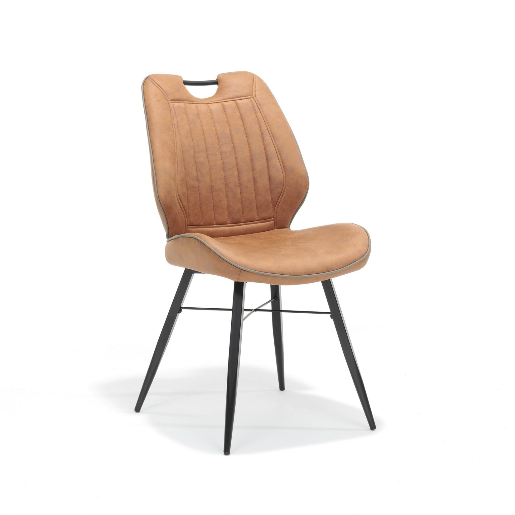 RV Design Stoel Quattro zwart stof Soft Cognac