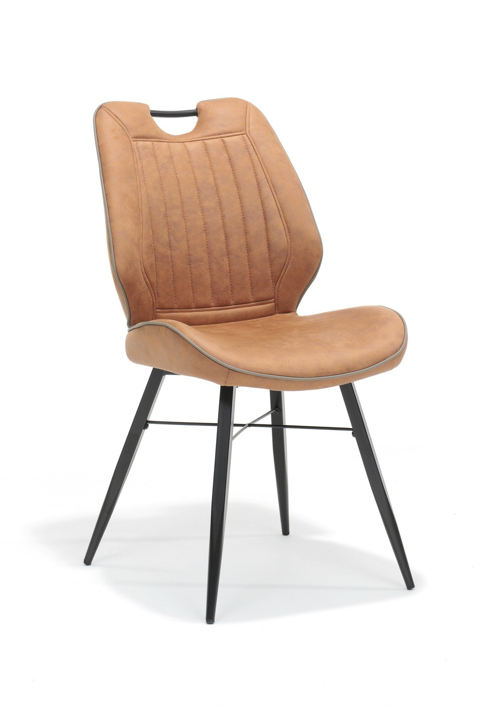 RV Design Stoel Quattro zwart stof Soft Cognac
