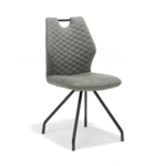RV Design Stoel Carlos zwart Stof Soft Steel