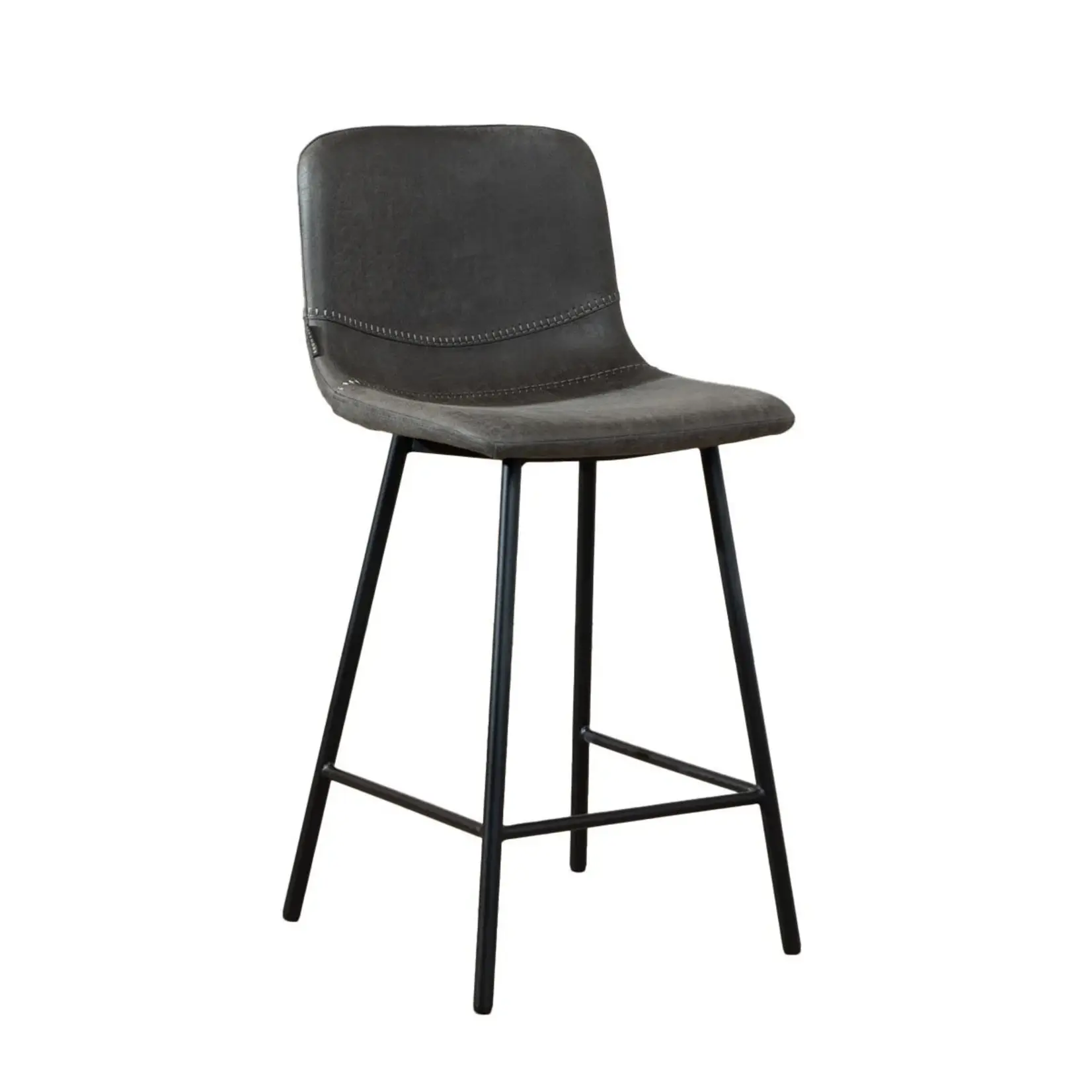 Barkruk Mikky antraciet eco-leer 65-78 cm