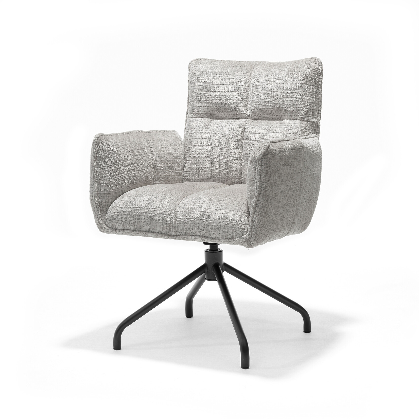 RV Design Nova armstoel Stof Cremona #04 Natural - 360 Draaibaar frame zwart P14