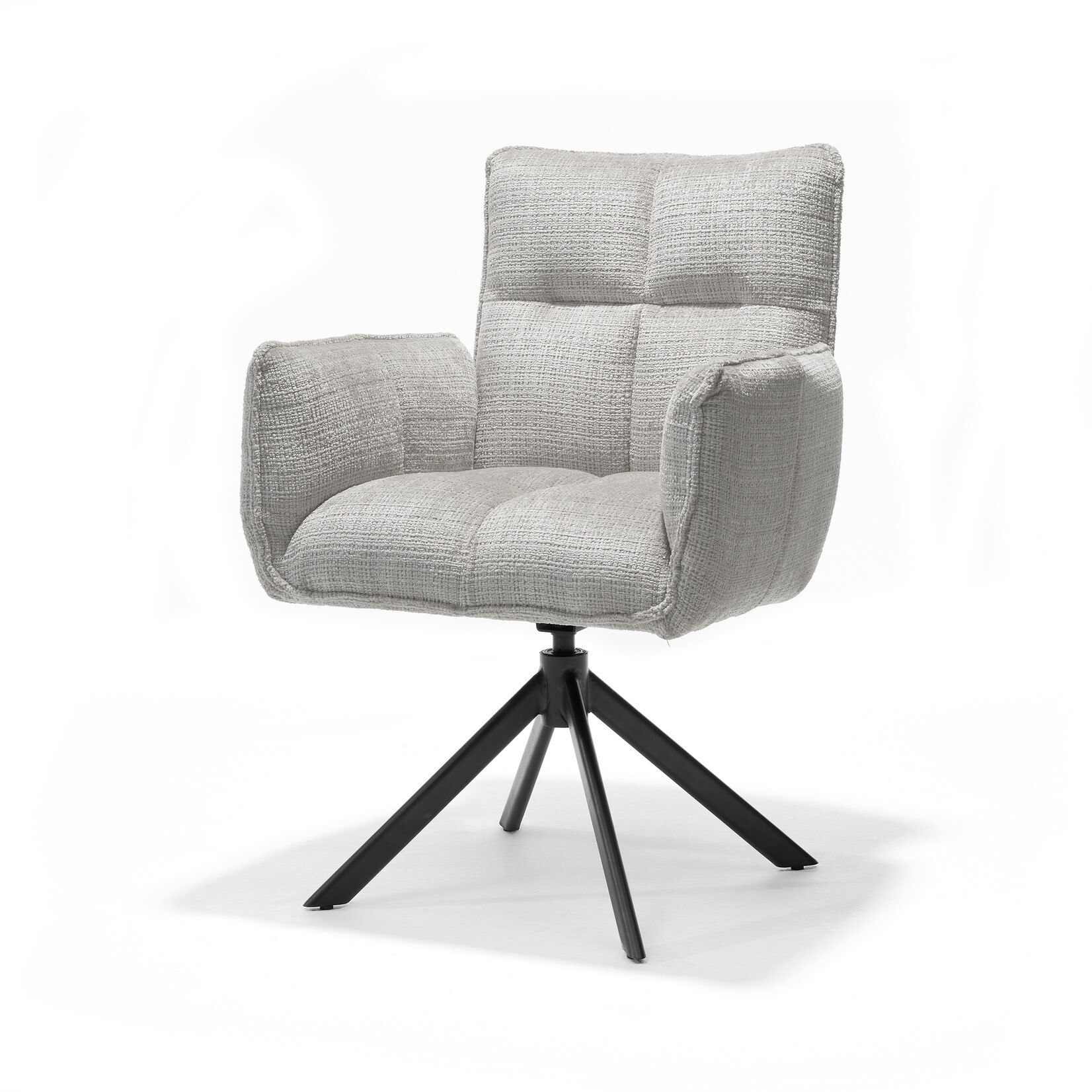 RV Design Nova armstoel Stof Cremona #04 Natural - 360 Draaibaar frame zwart A360