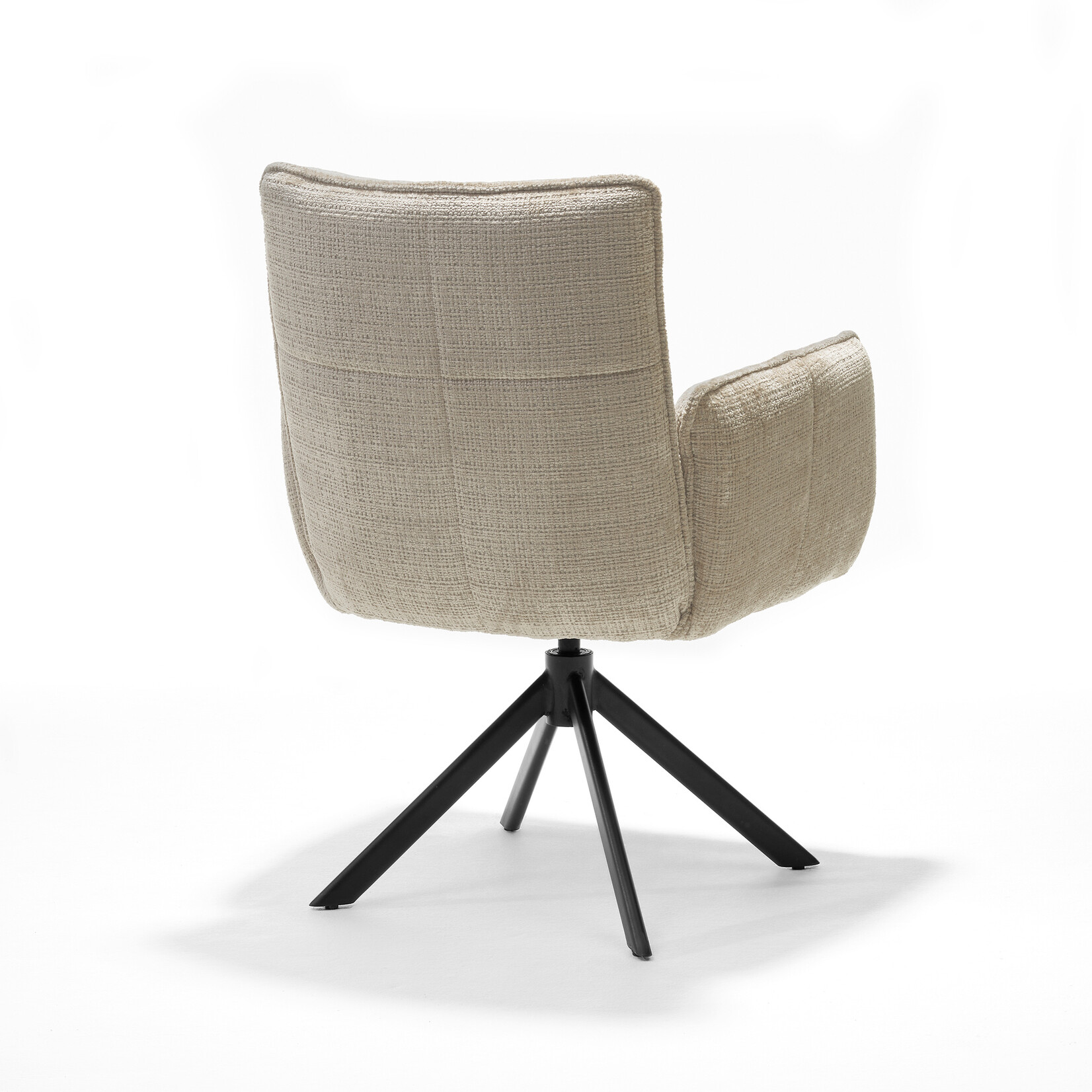 RV Design Nova armstoel Stof Cremona #02 Ecru - 360 Draaibaar frame zwart A360