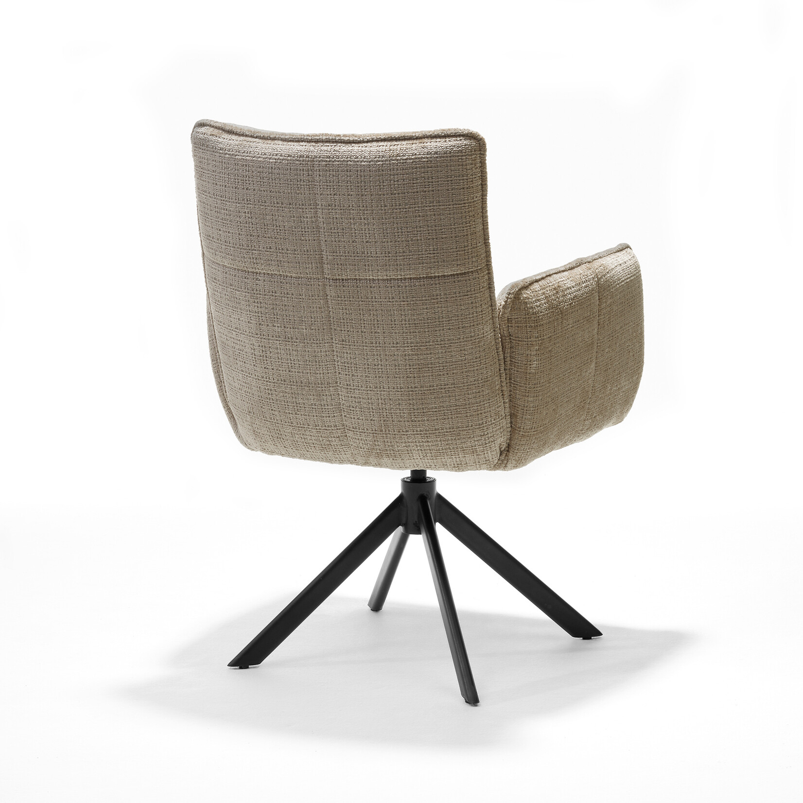 RV Design Nova armstoel Stof Cremona #14 Beige - 360 Draaibaar frame zwart A360