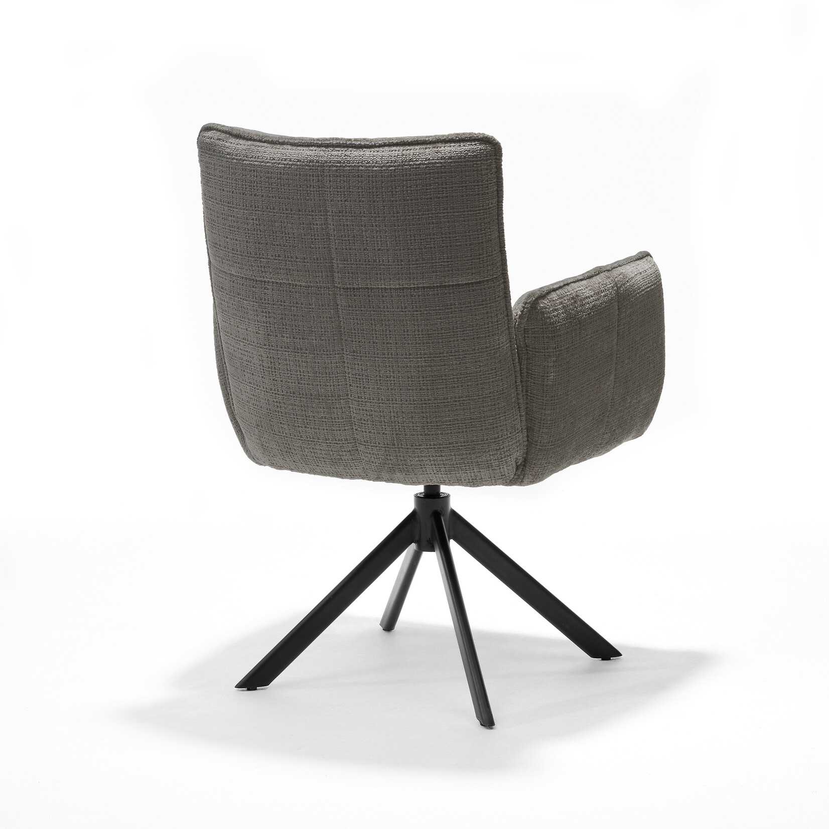 RV Design Nova armstoel Stof Cremona #93 Donker Grijs - 360 Draaibaar frame zwart A360