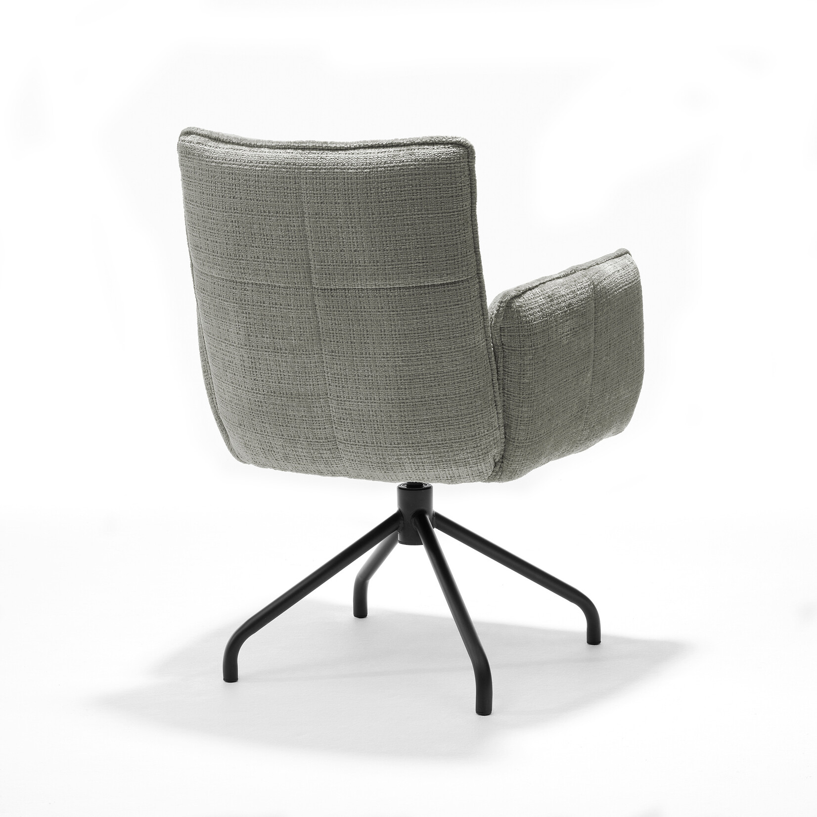 RV Design Nova armstoel Stof Cremona #96 Grijs - 360 Draaibaar frame zwart P14