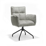 RV Design Nova armstoel Stof Cremona #96 Grijs - 360 Draaibaar frame zwart P14