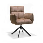 RV Design Nova armstoel Stof Cremona #18 Taupe - 360 Draaibaar frame zwart A360